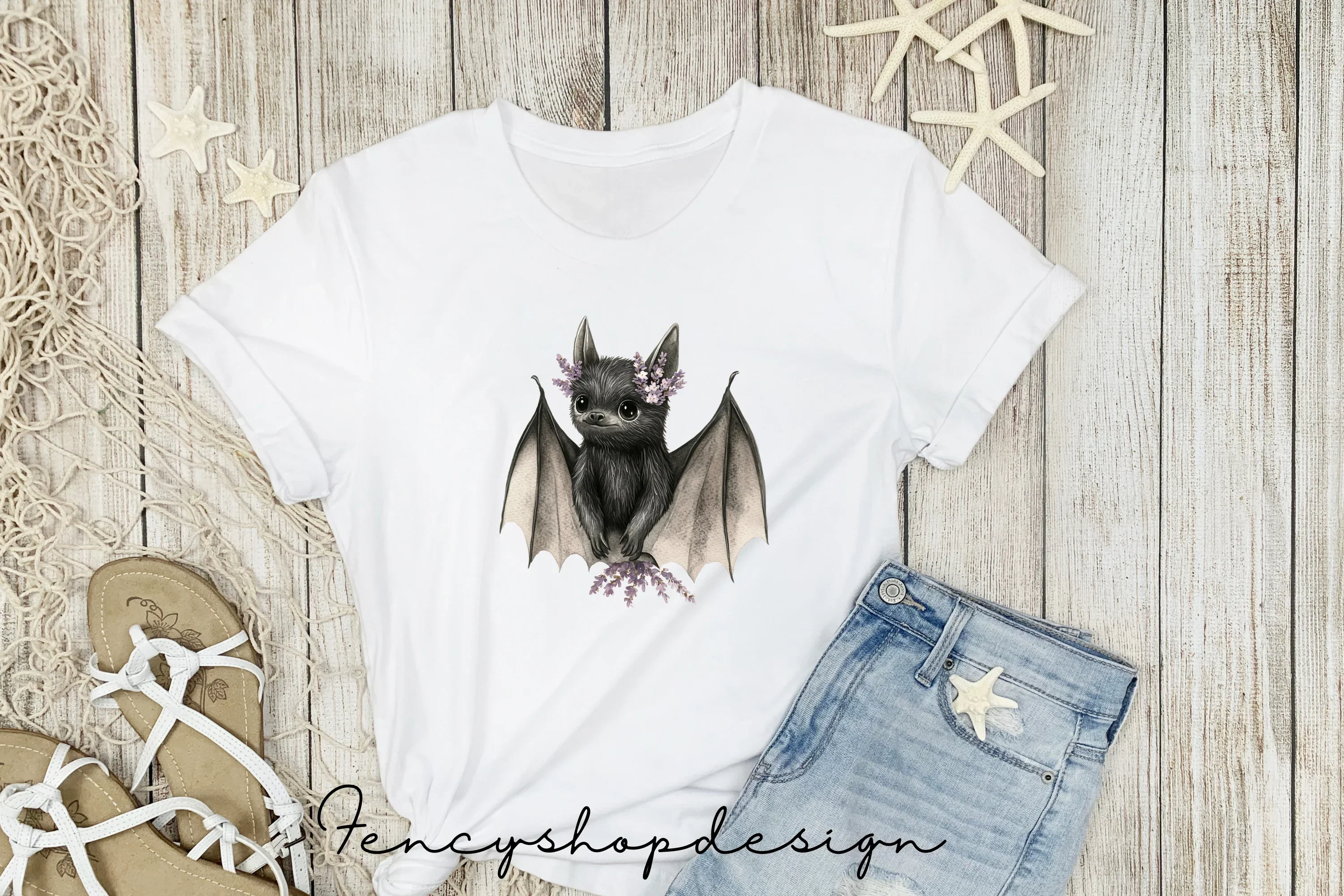 Whimsical Bat Floral Accents Clipart Bundle - Image 5