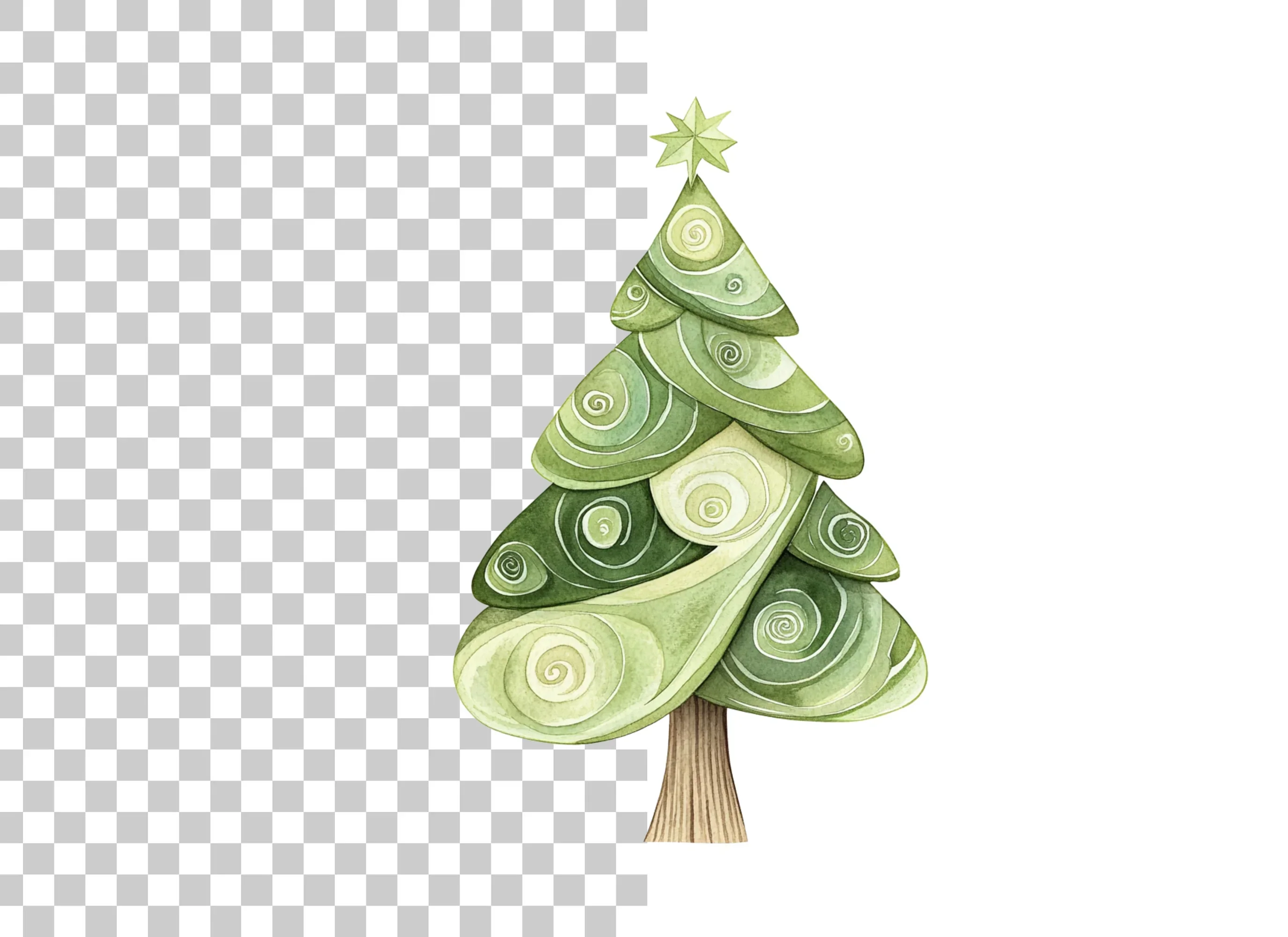 Whimsical Christmas Tree Clipart Bundle - Image 2