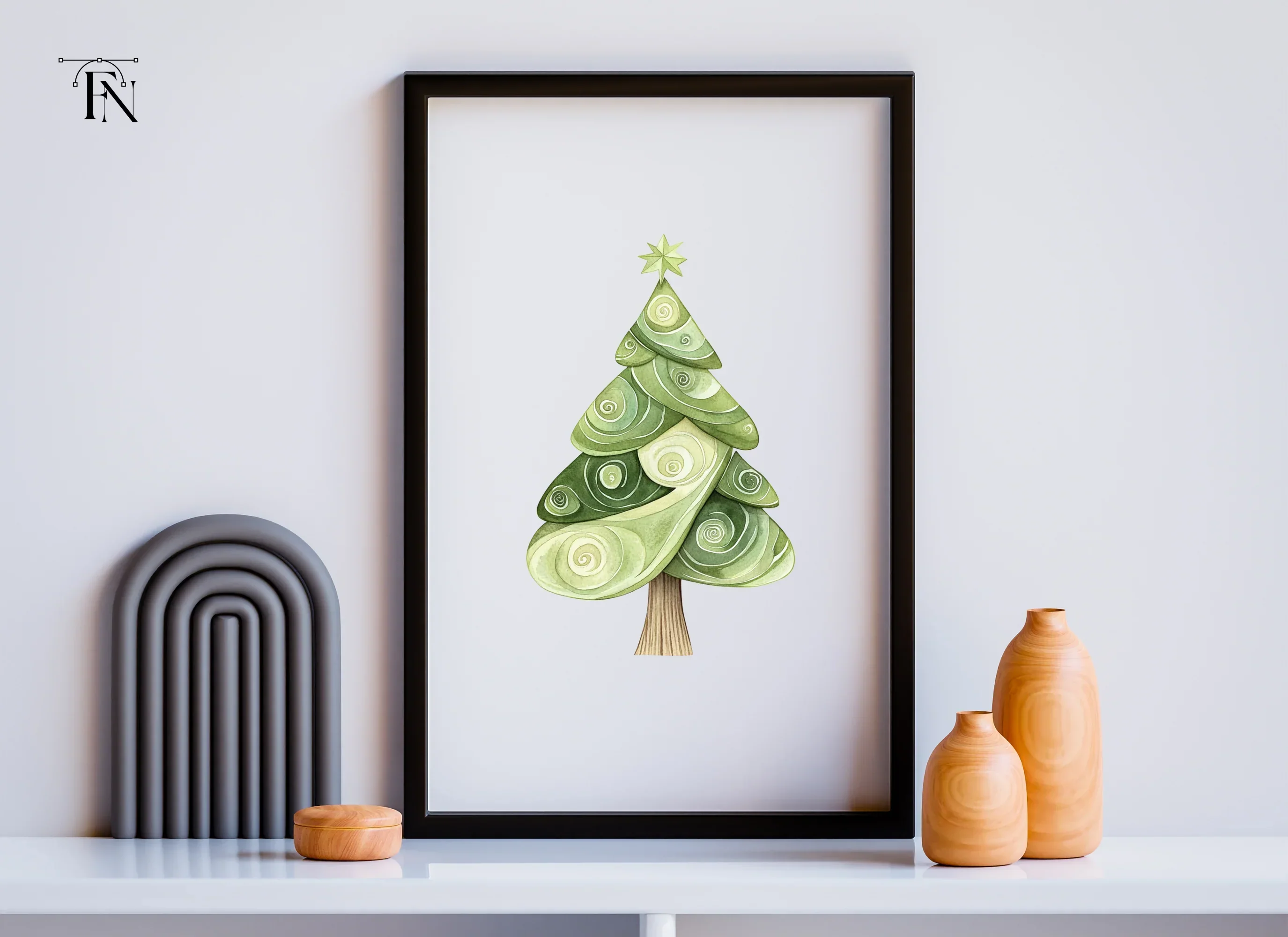 Whimsical Christmas Tree Clipart Bundle - Image 6