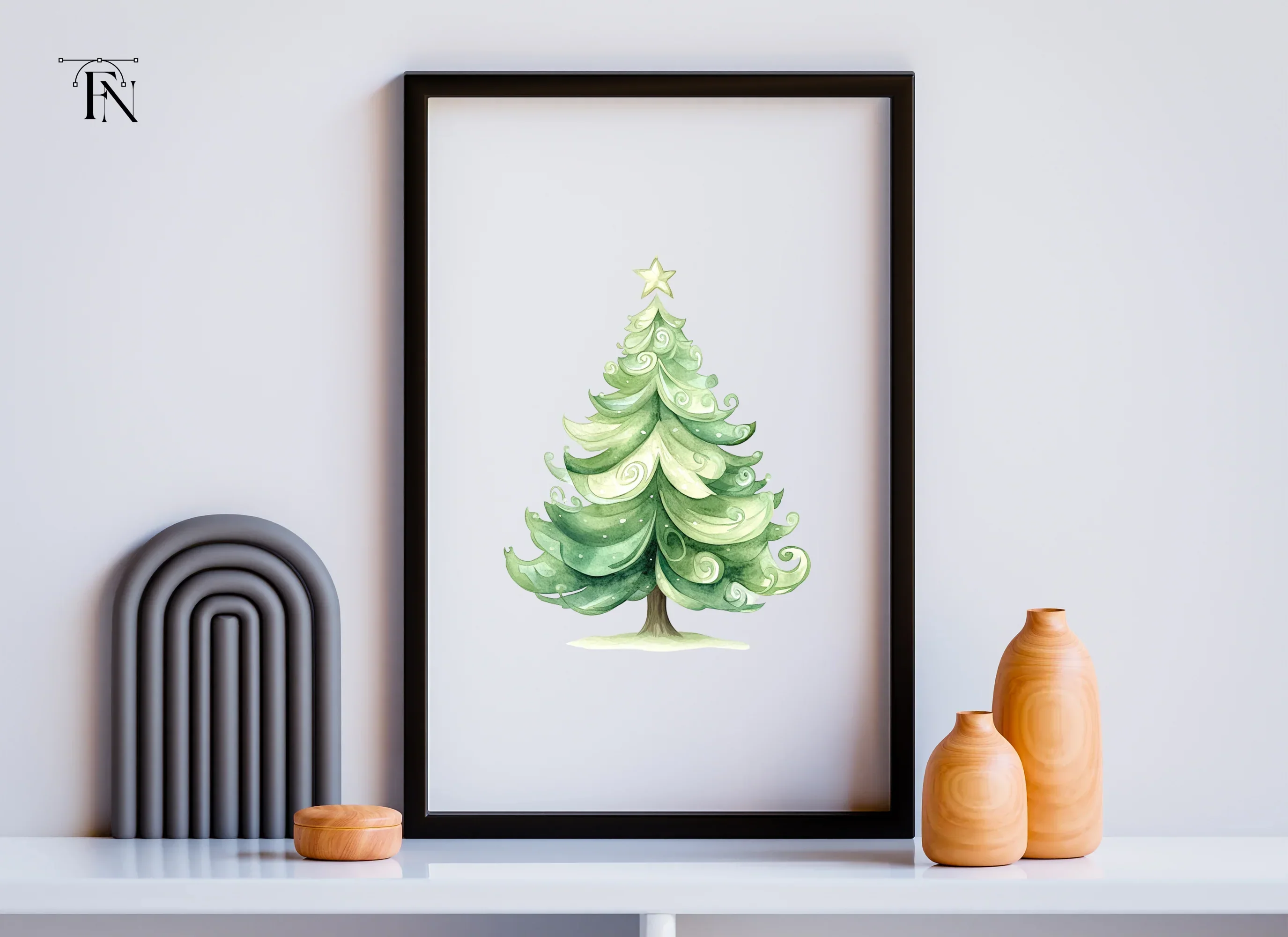 Whimsical Christmas Tree Clipart Bundle - Image 5