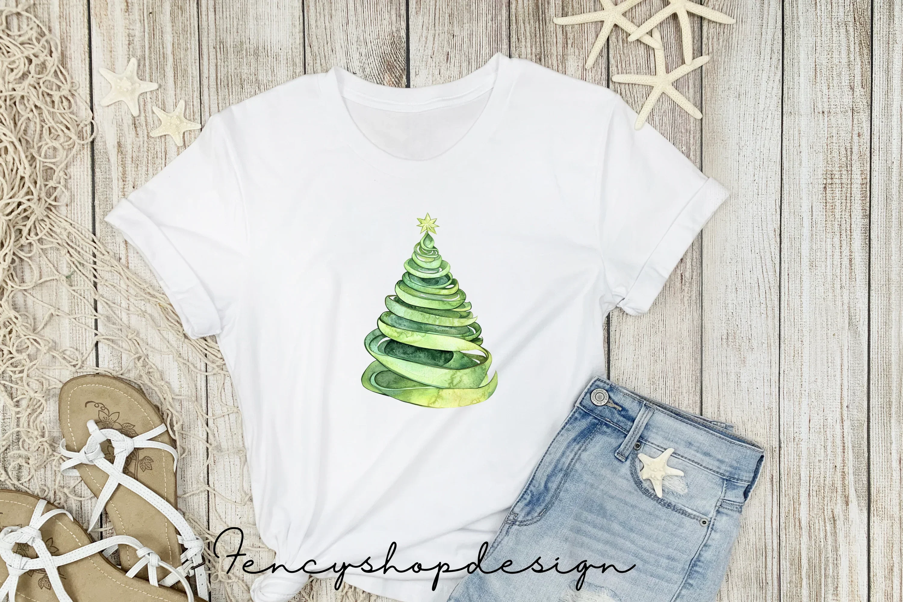 Whimsical Christmas Trees Clipart Bundle - Image 5