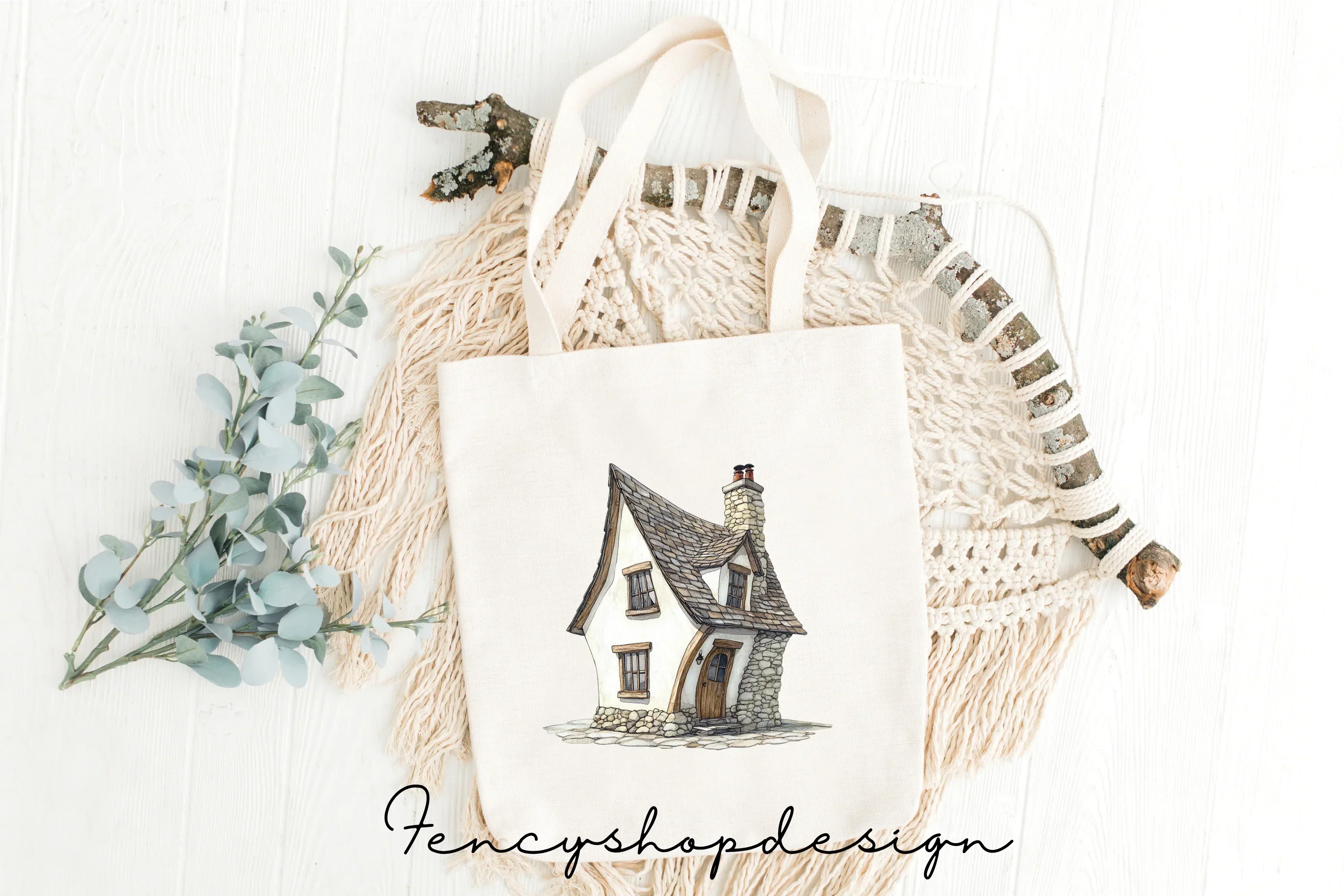 Whimsical Fantasy Cottage Clipart Bundle - Image 2