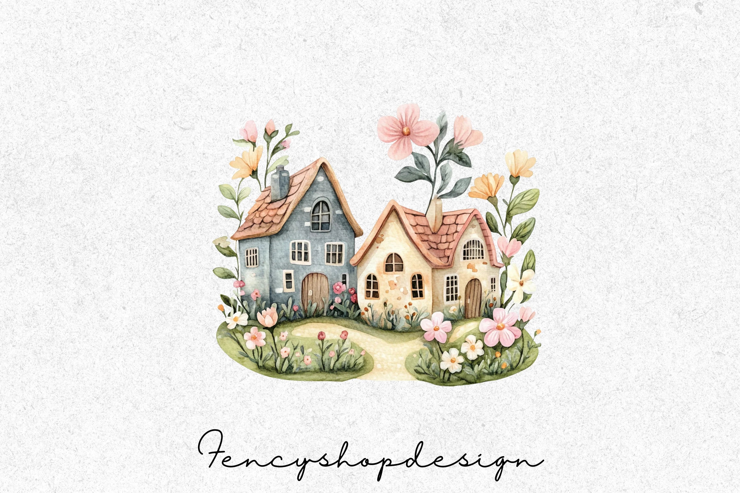 Whimsical Fantasy Houses Clipart Bundle - Image 3