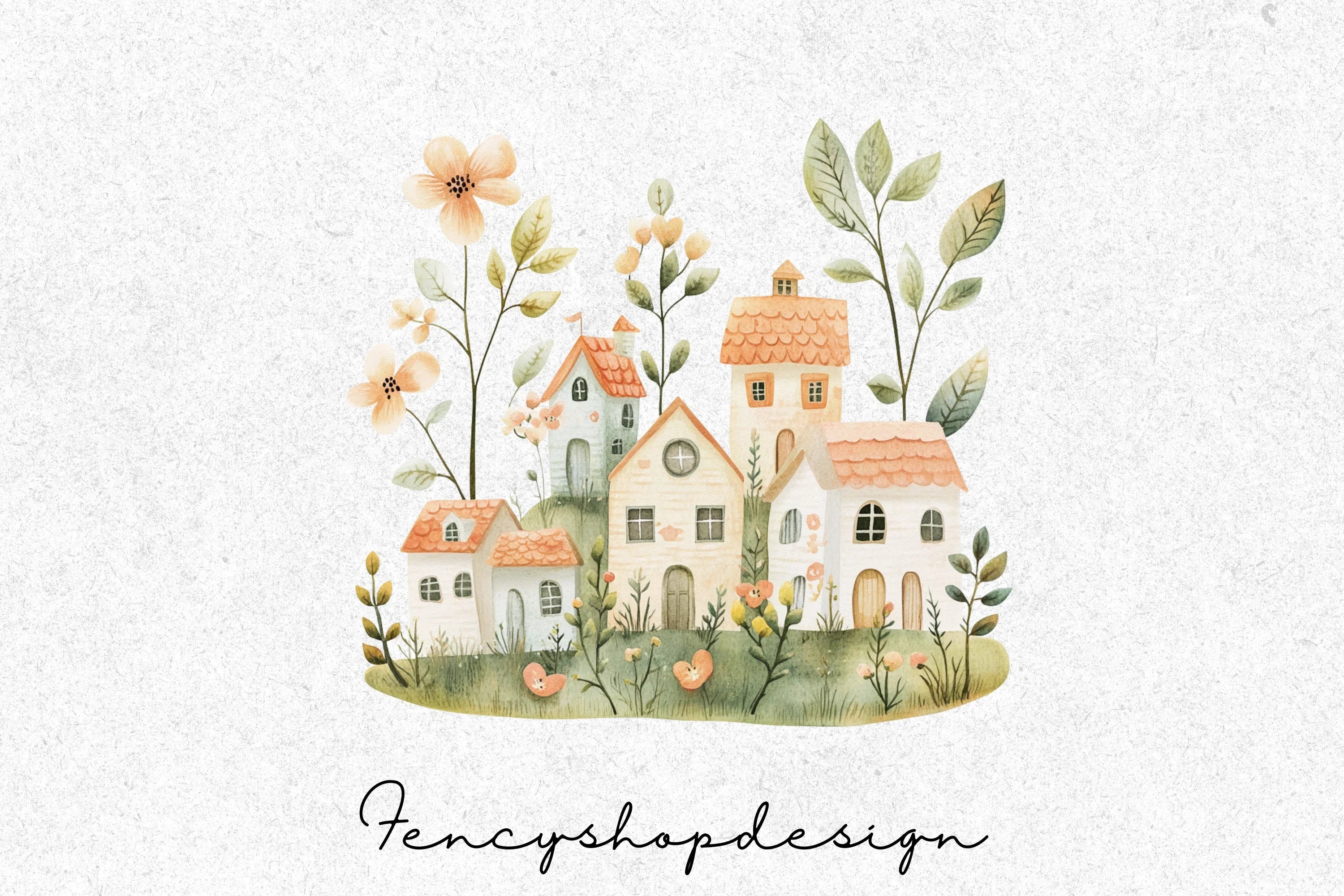 Whimsical Fantasy Houses Clipart Bundle - Image 4