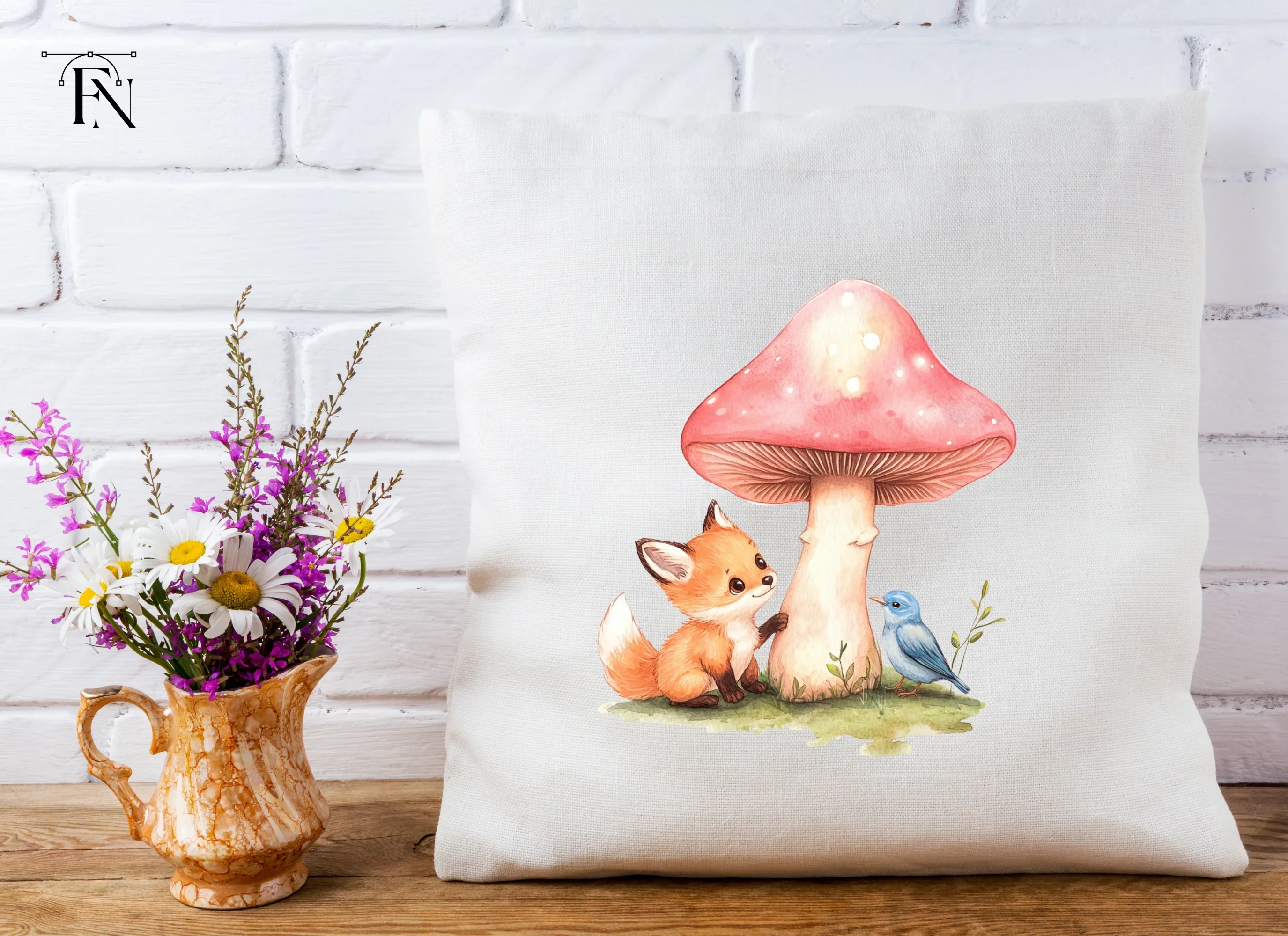 Whimsical Fox and Bird Clipart Bundle - Image 3