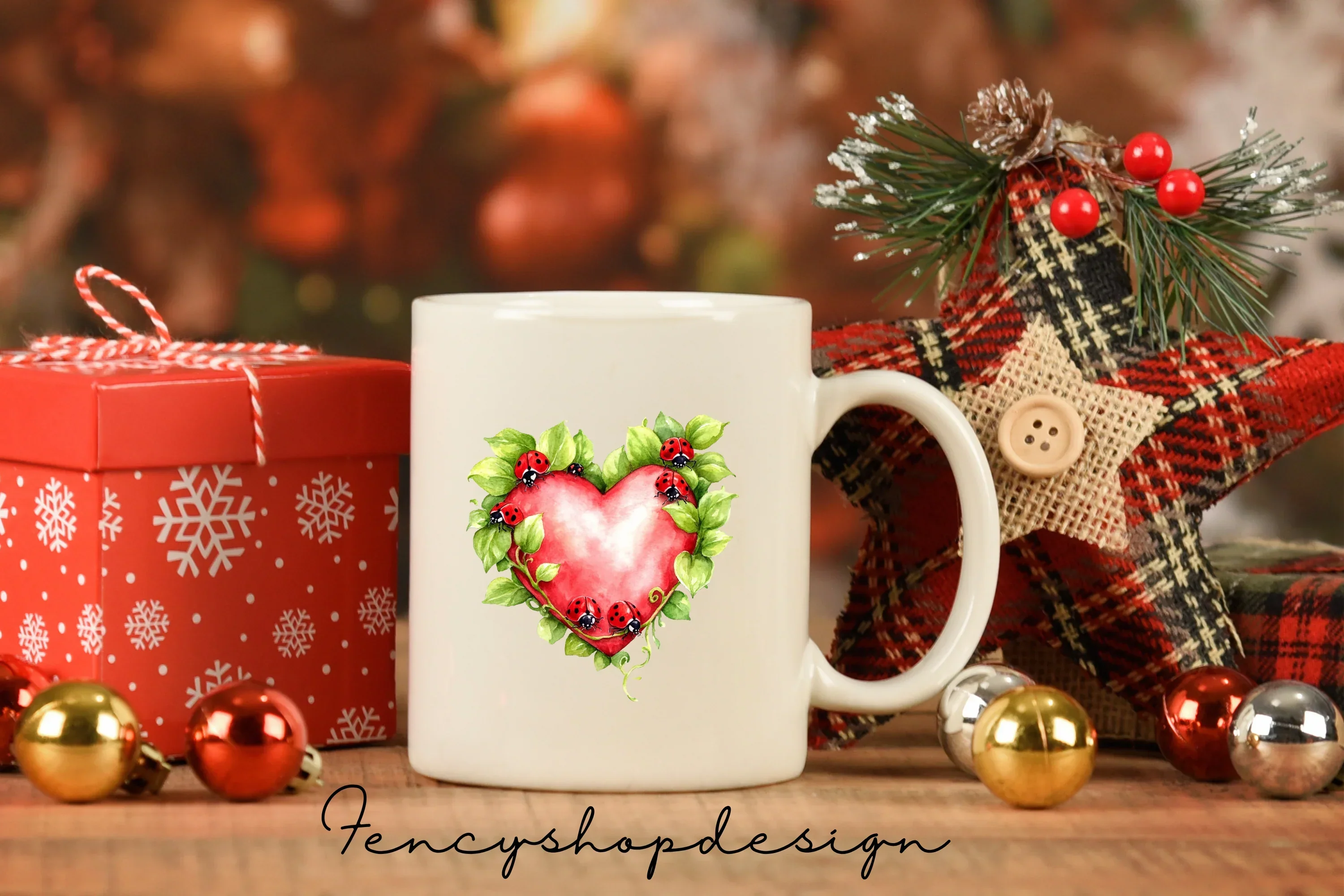 Whimsical Hearts Elves Butterflies Clipart Bundle - Image 5