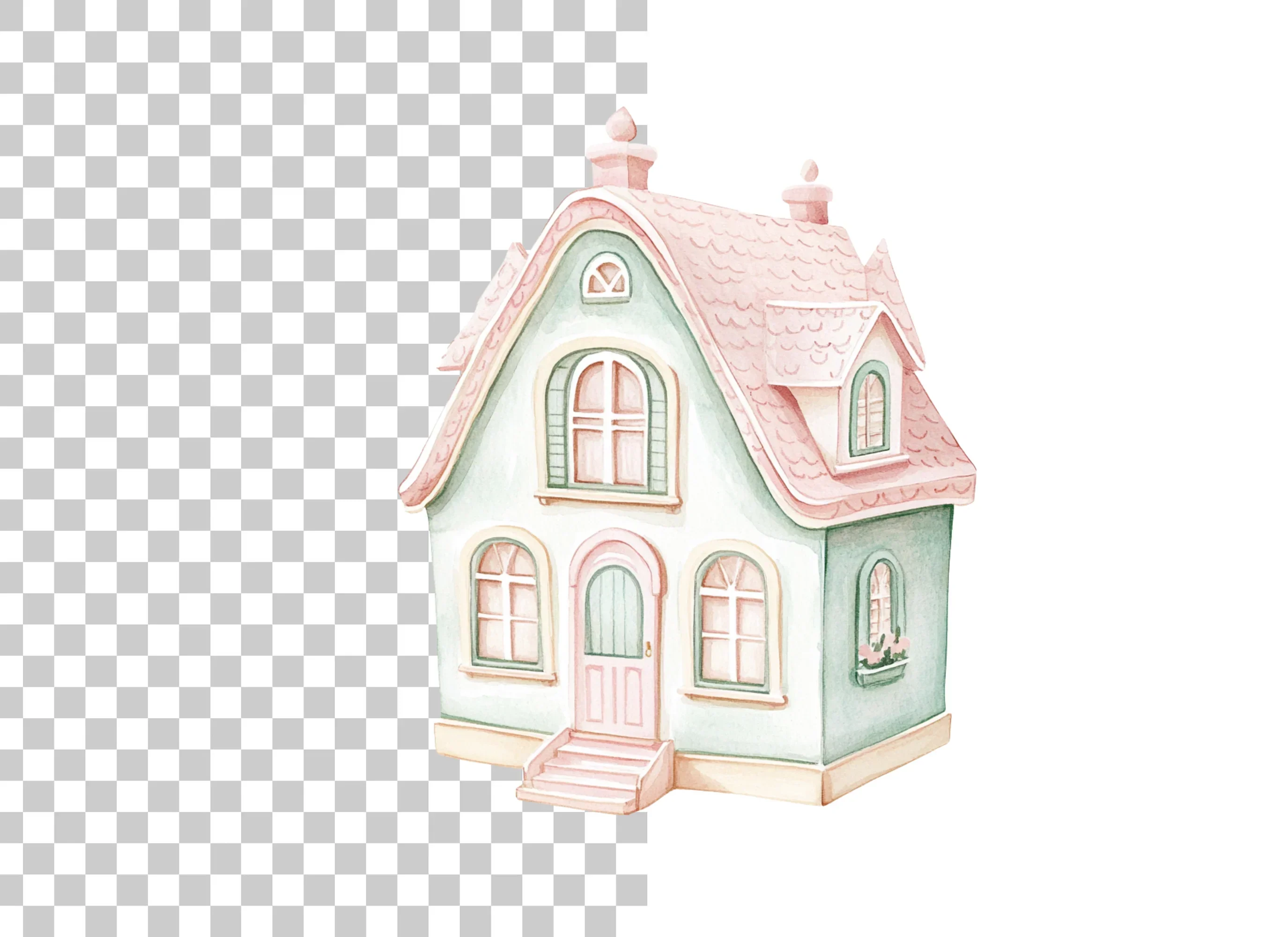 Whimsical Houses Clipart Bundle - Image 6