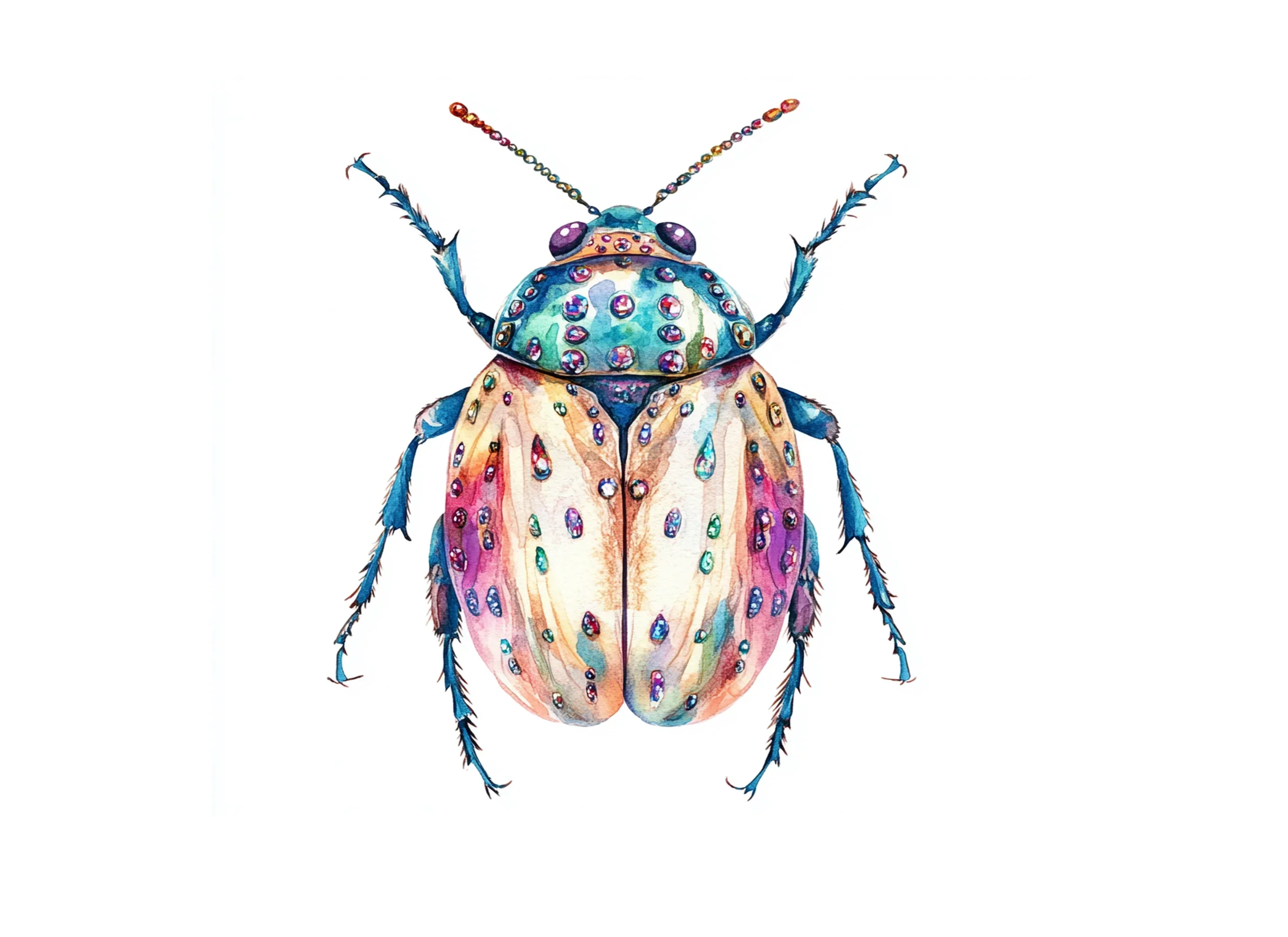 Whimsical Jewel Beetle Clipart Bundle - Image 3