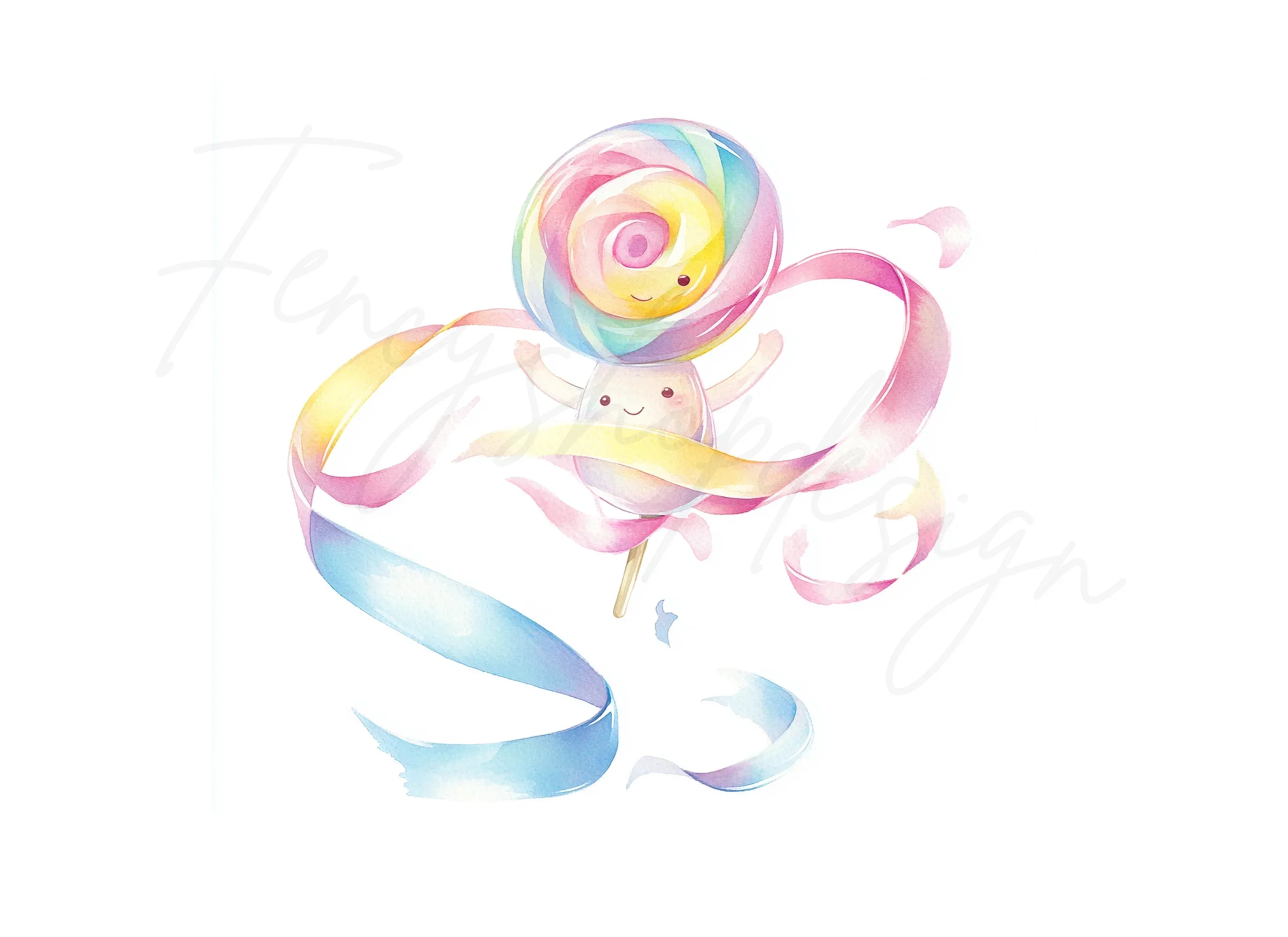 Whimsical Lollipop Characters Clipart Bundle - Image 2