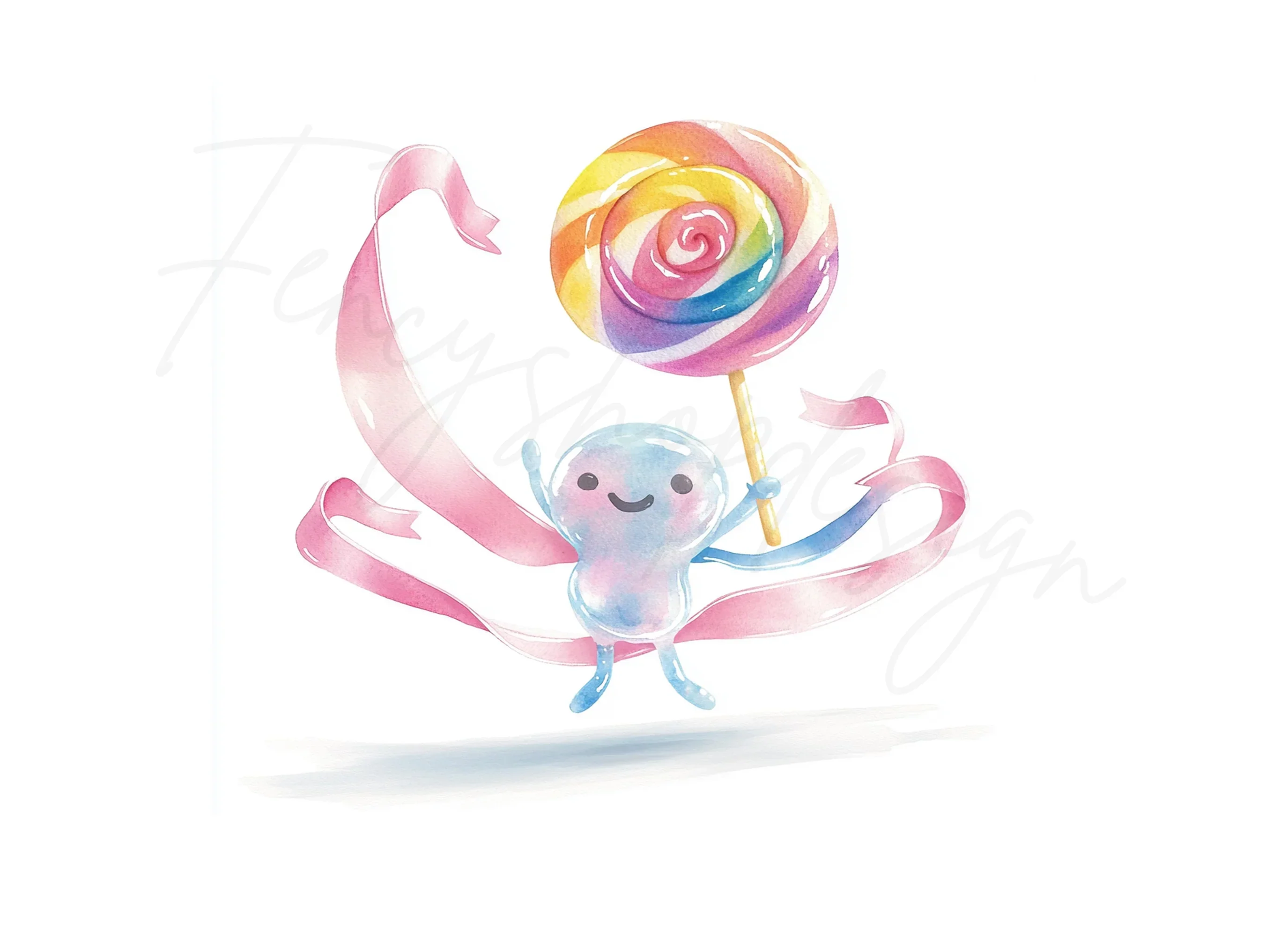 Whimsical Lollipop Characters Clipart Bundle - Image 3