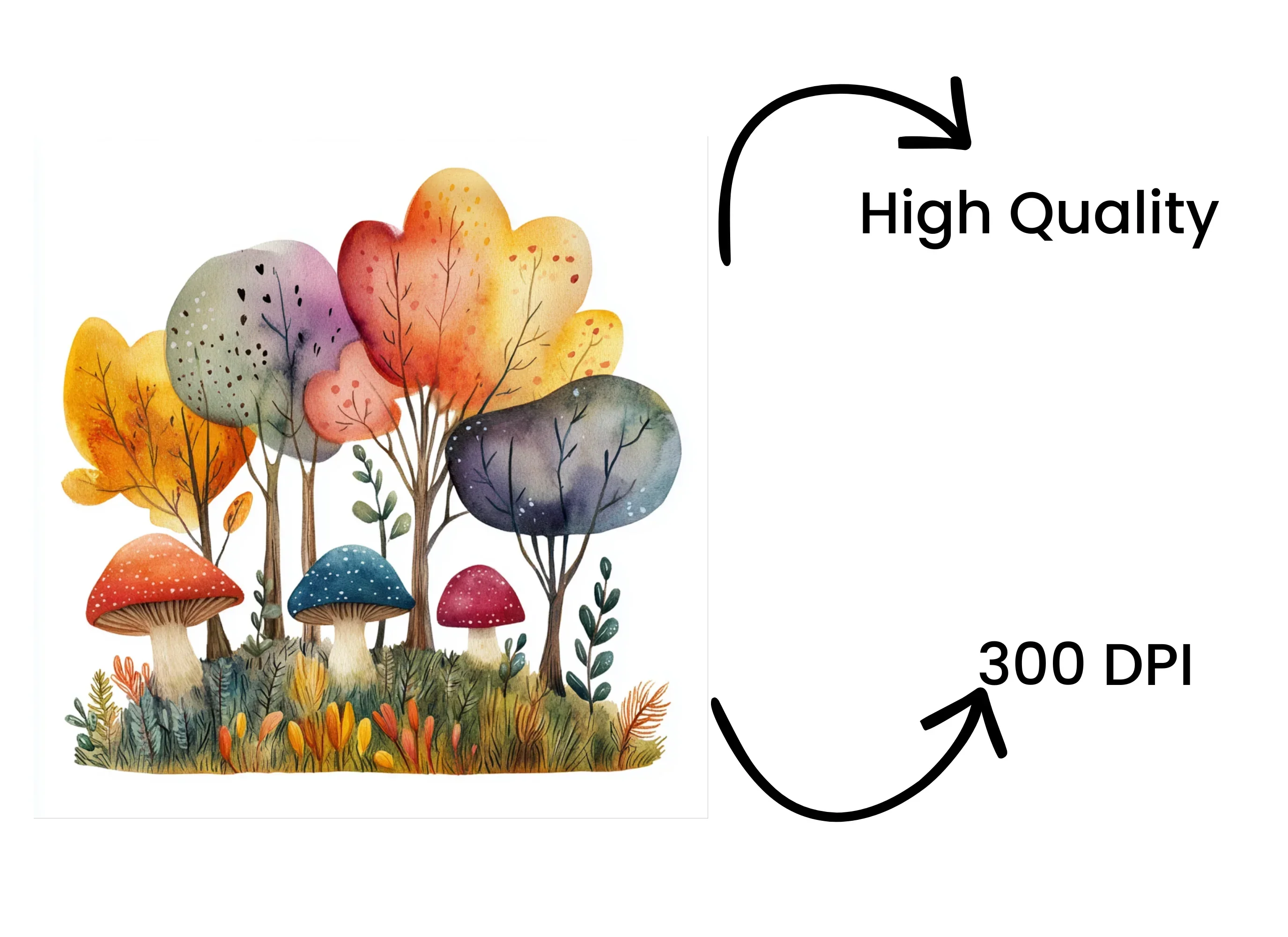 Whimsical Mushroom Forest Clipart Bundle - Image 4