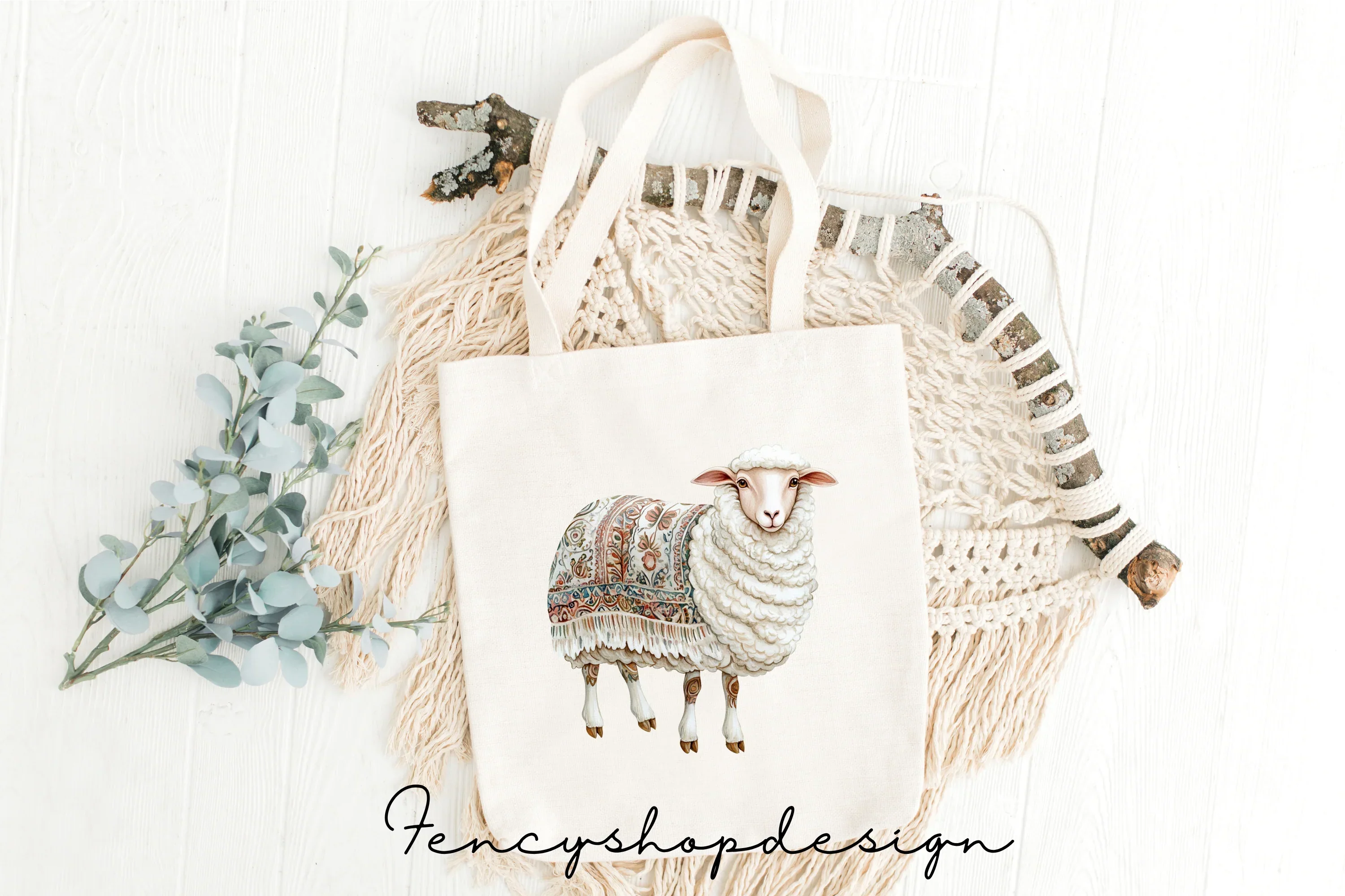 Whimsical Patterned Sheep Clipart Bundle - Image 2