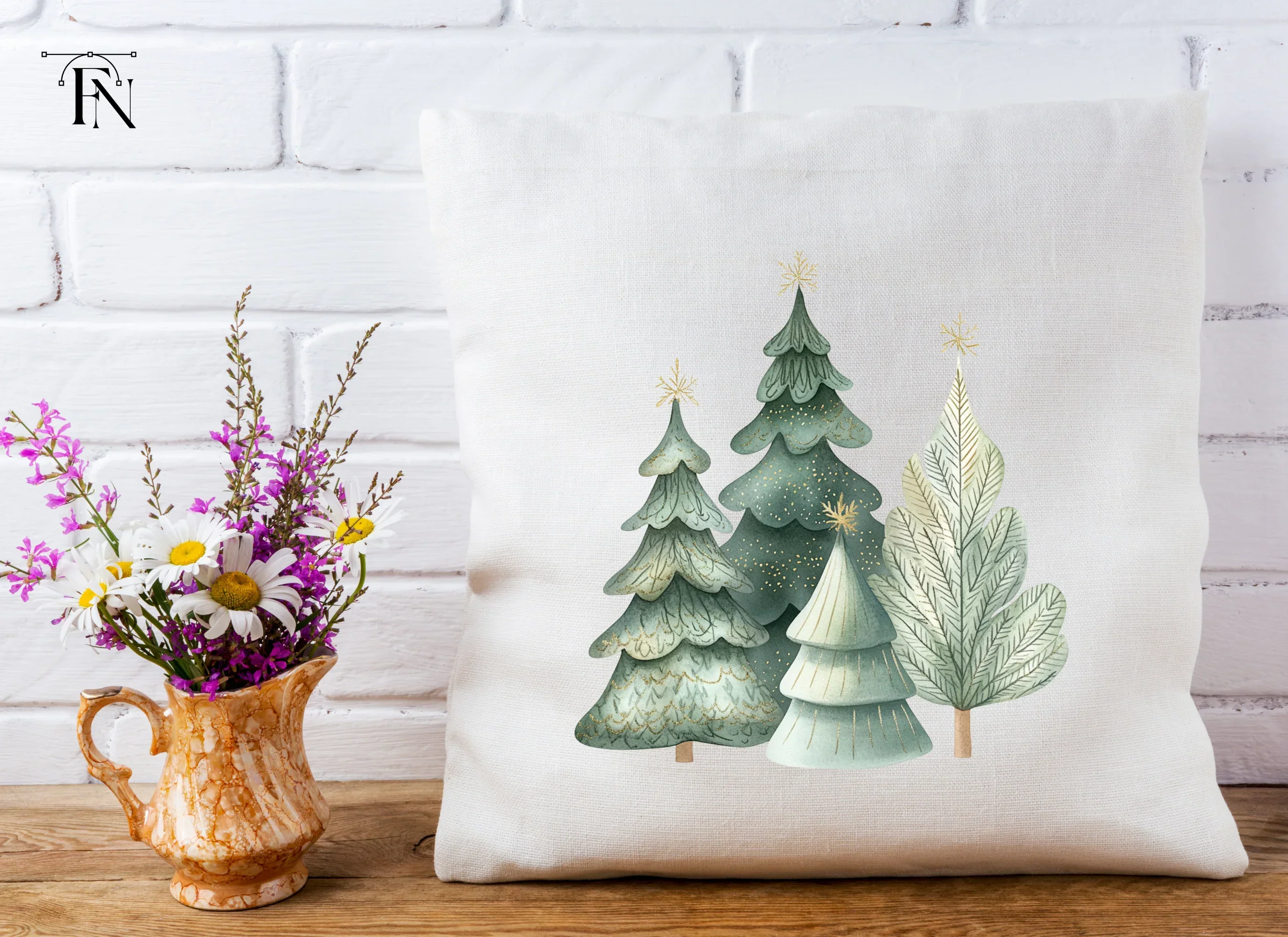 Whimsical Winter Forest Christmas Clipart Bundle - Image 4