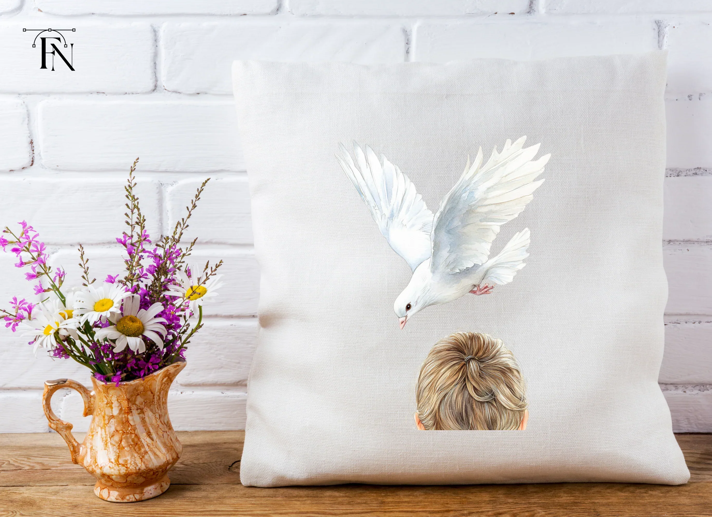 White Dove and Hair Clipart Bundle - Image 5