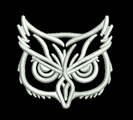 White Owl Embroidery Design