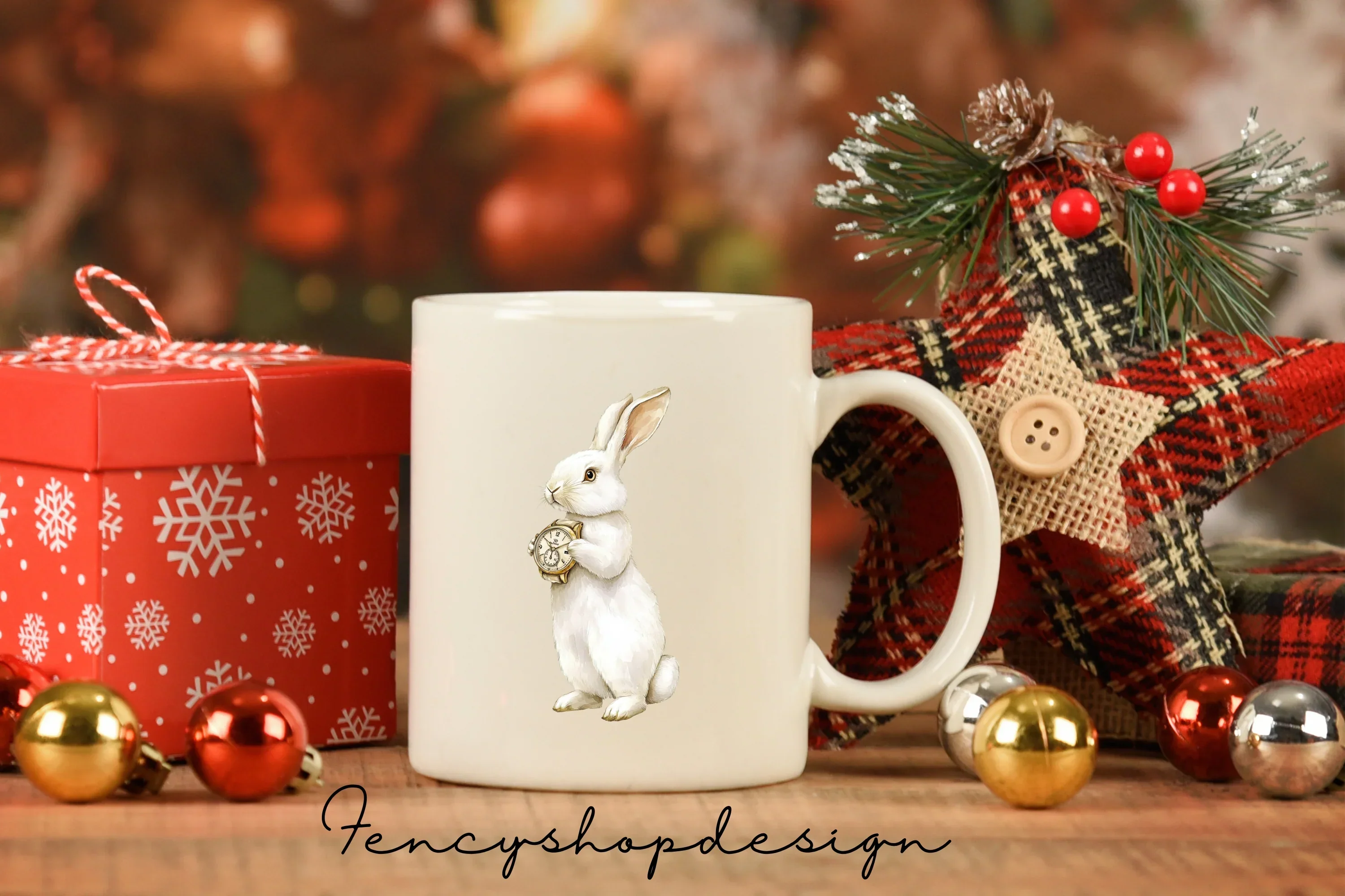 White Rabbit Pocket Watch Clipart Bundle - Image 7