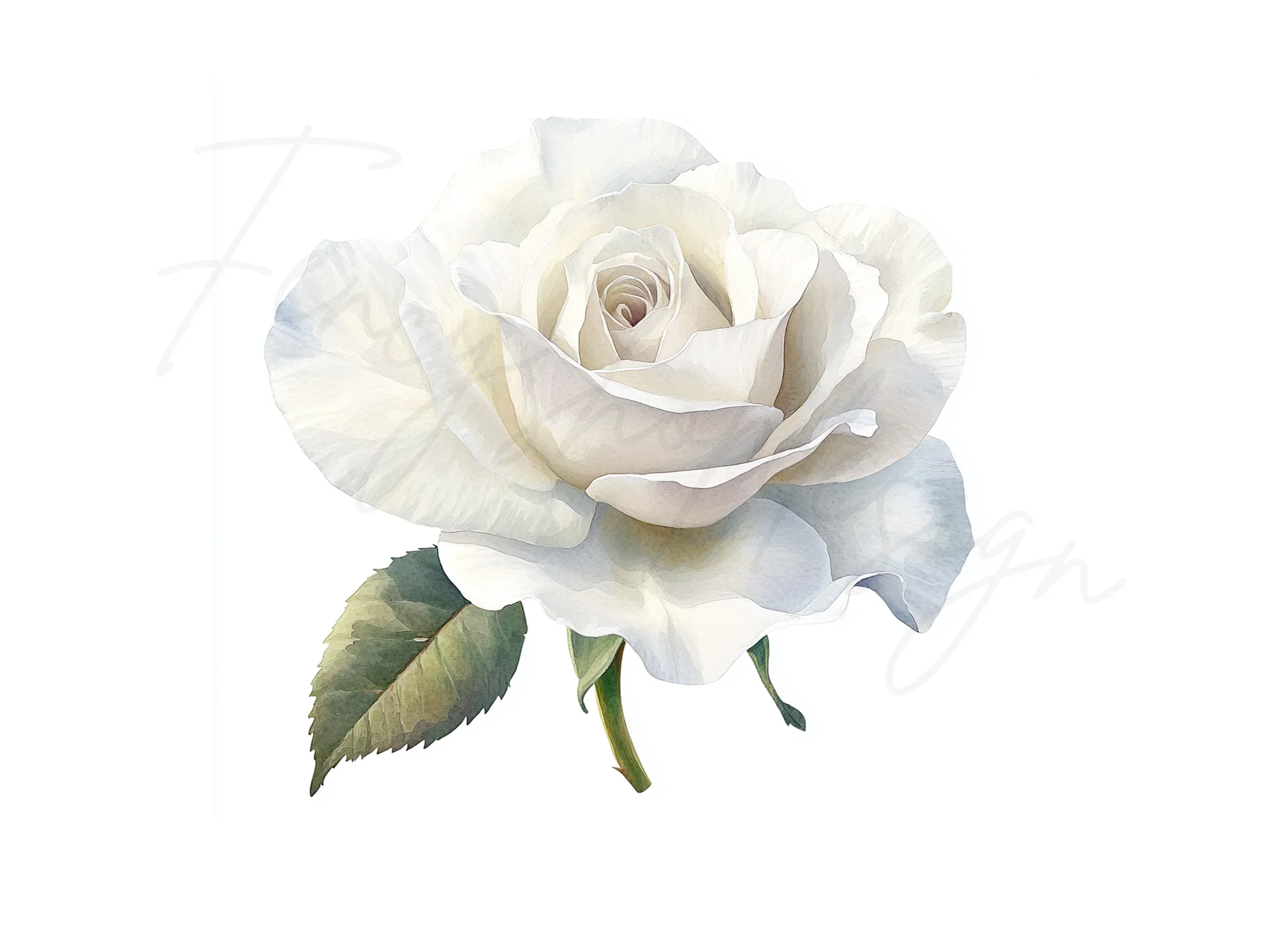 White Rose Clipart Bundle - Image 2