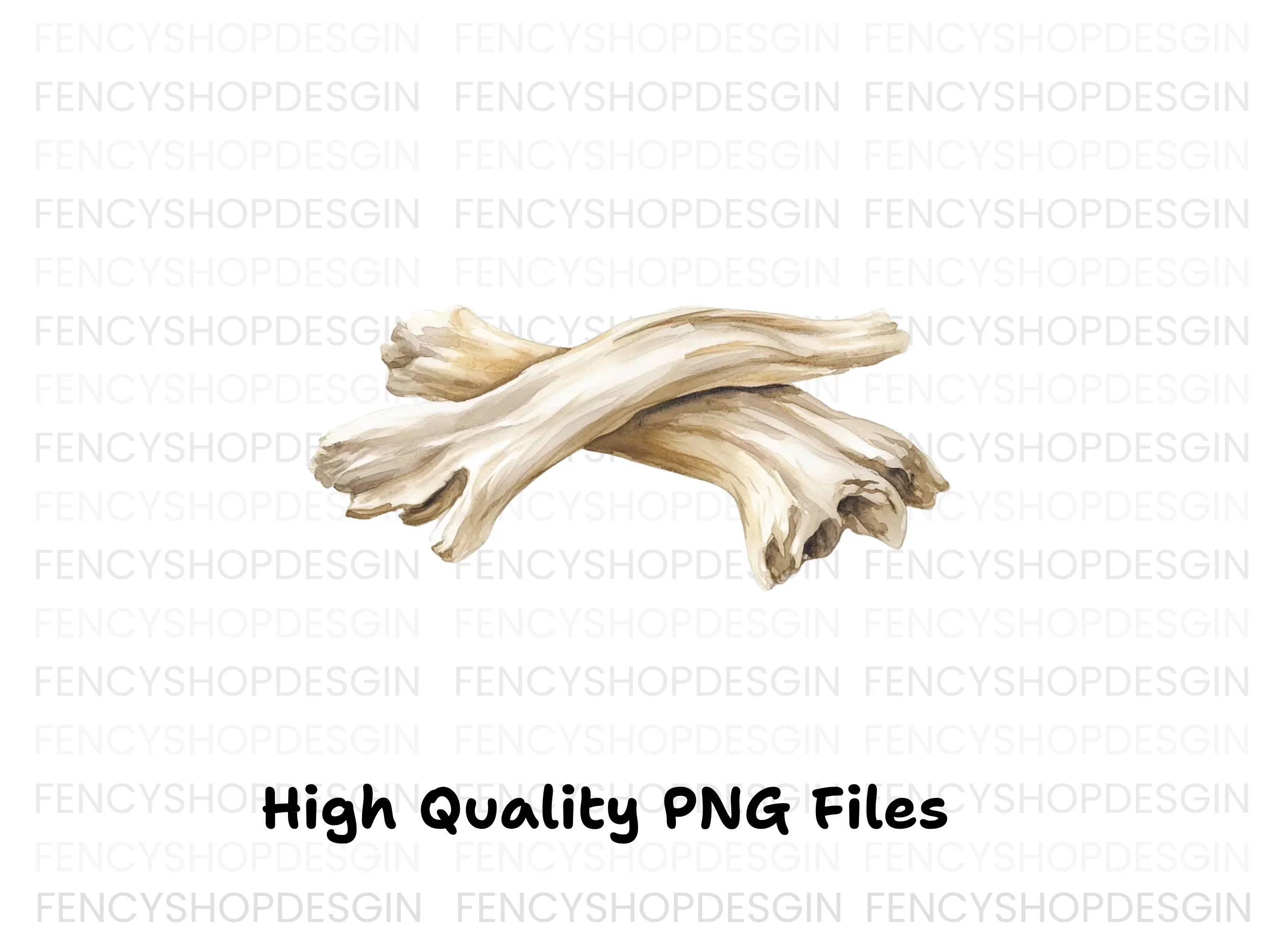 White Washed Driftwood Clipart Bundle - Image 3