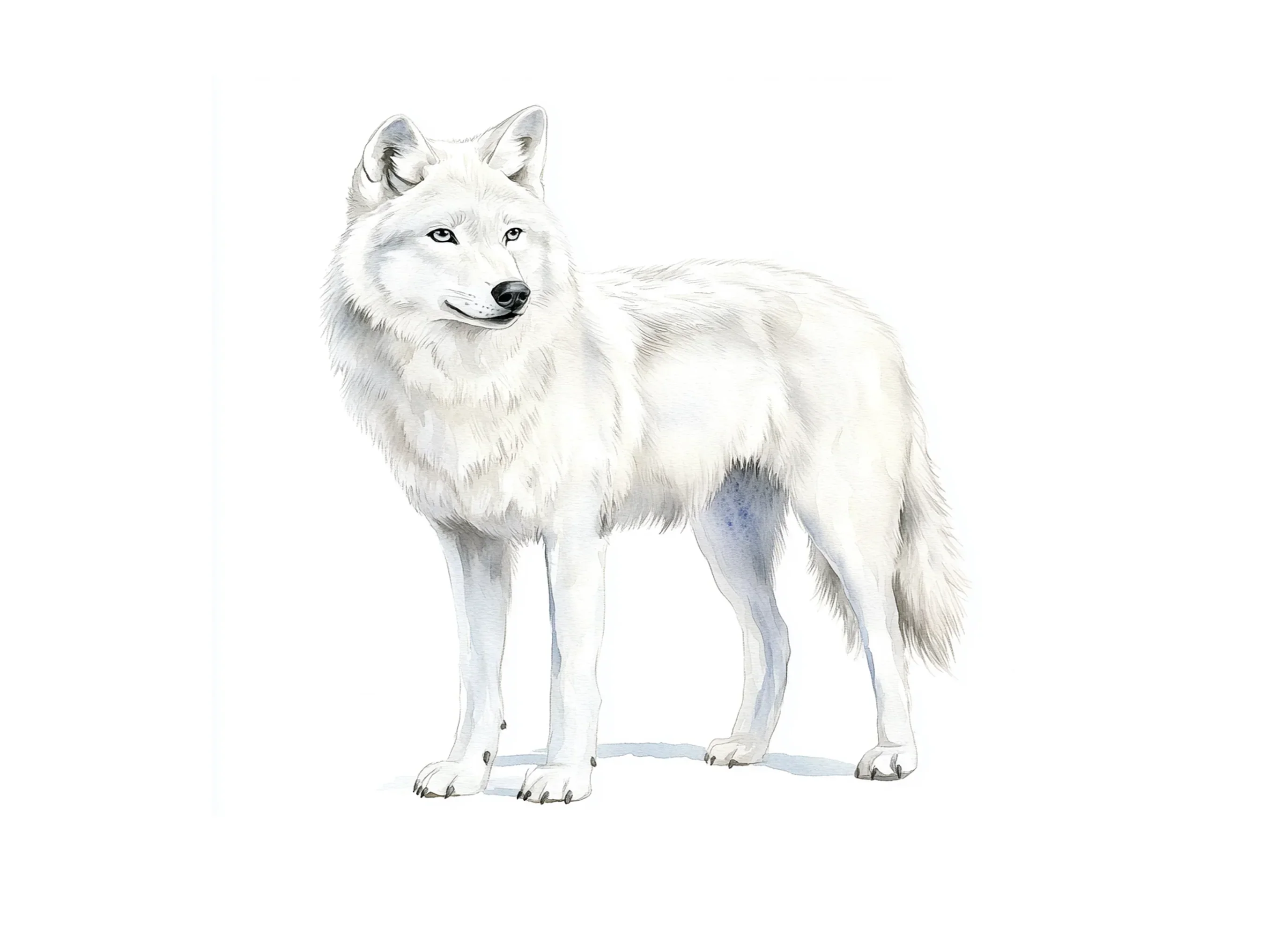 White Wolf Arctic Wolves Clipart Bundle - Image 2