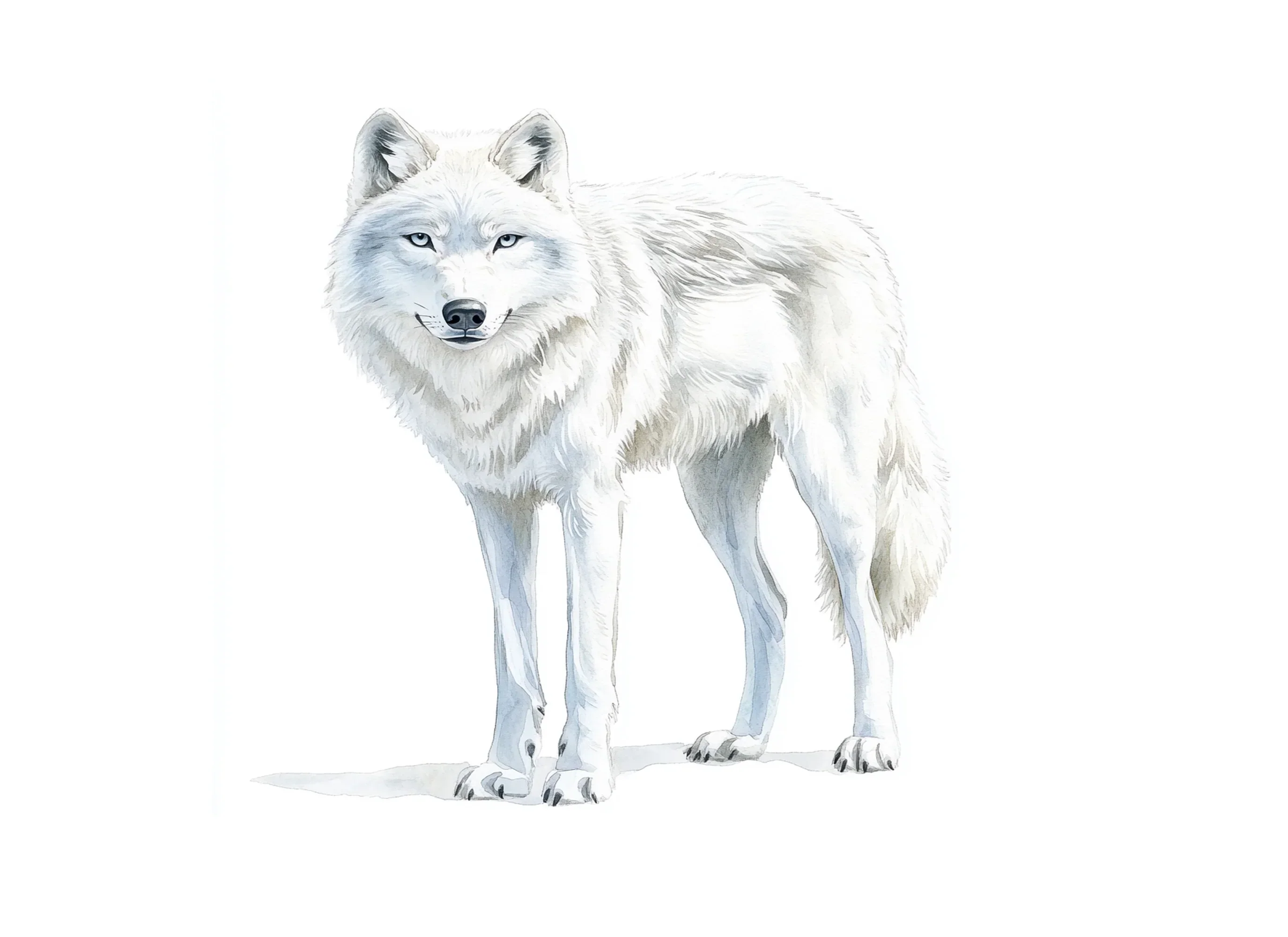 White Wolf Arctic Wolves Clipart Bundle - Image 3