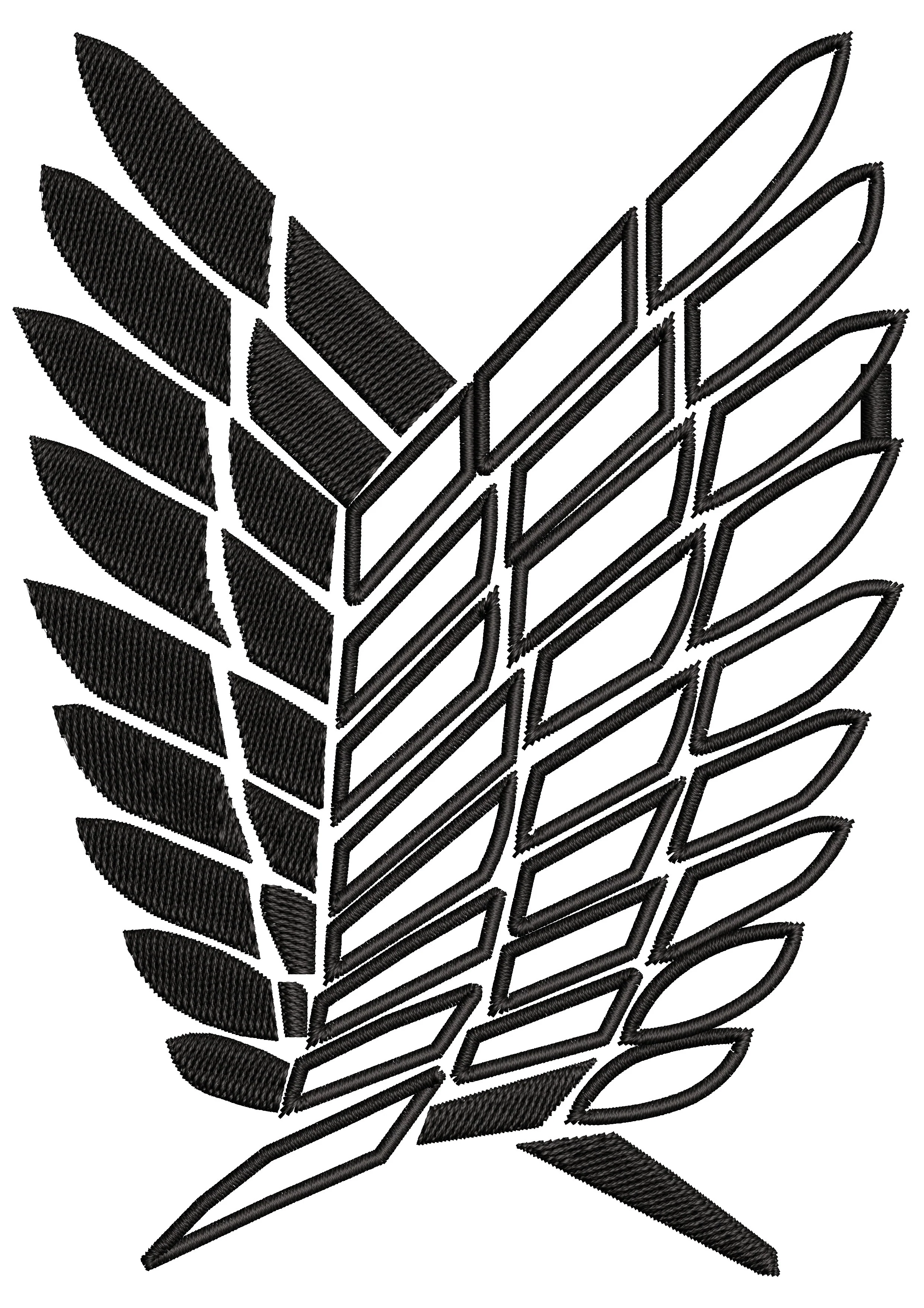 Wigs Art Embroidery Design