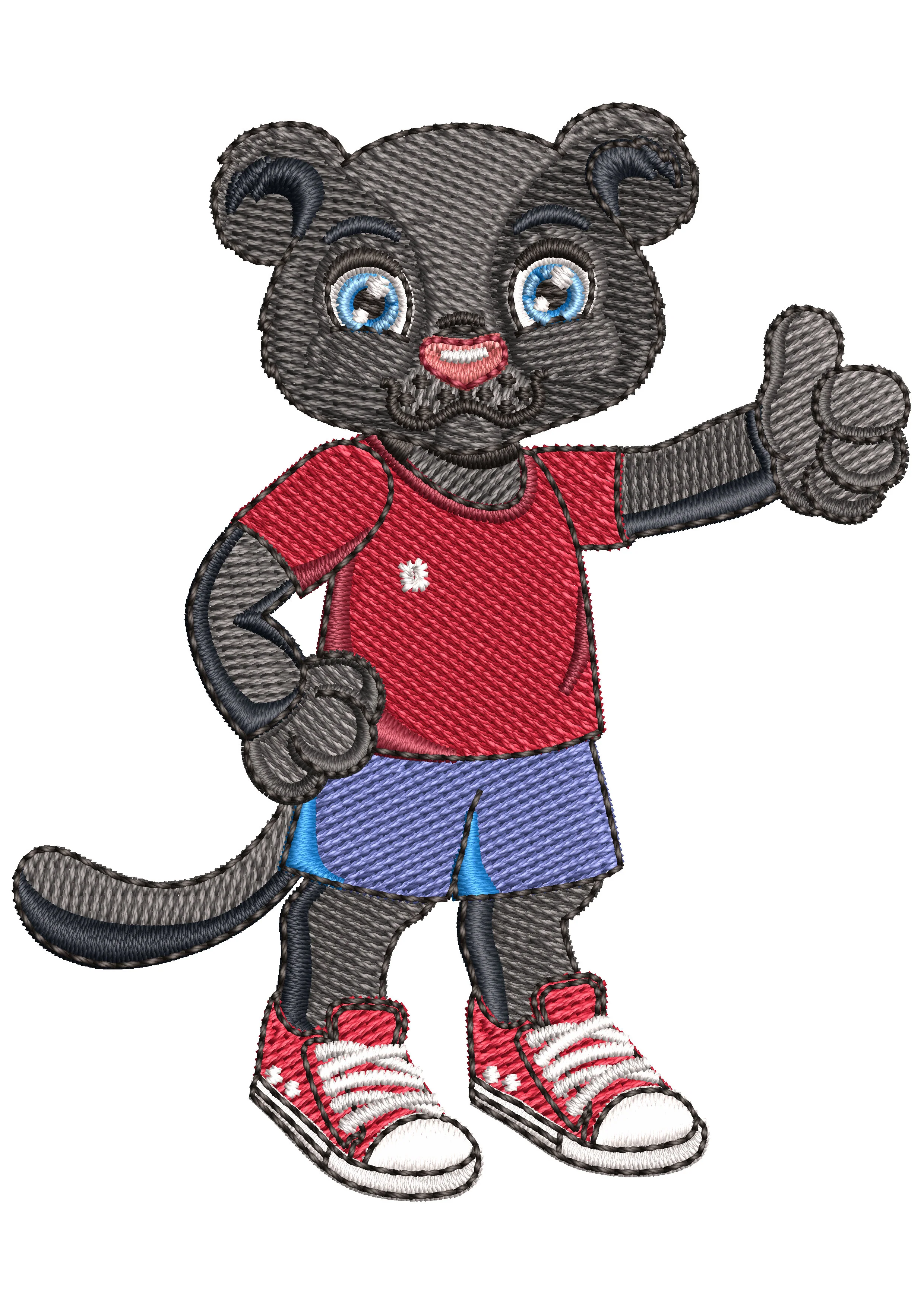 Wild Rat Embroidery Design