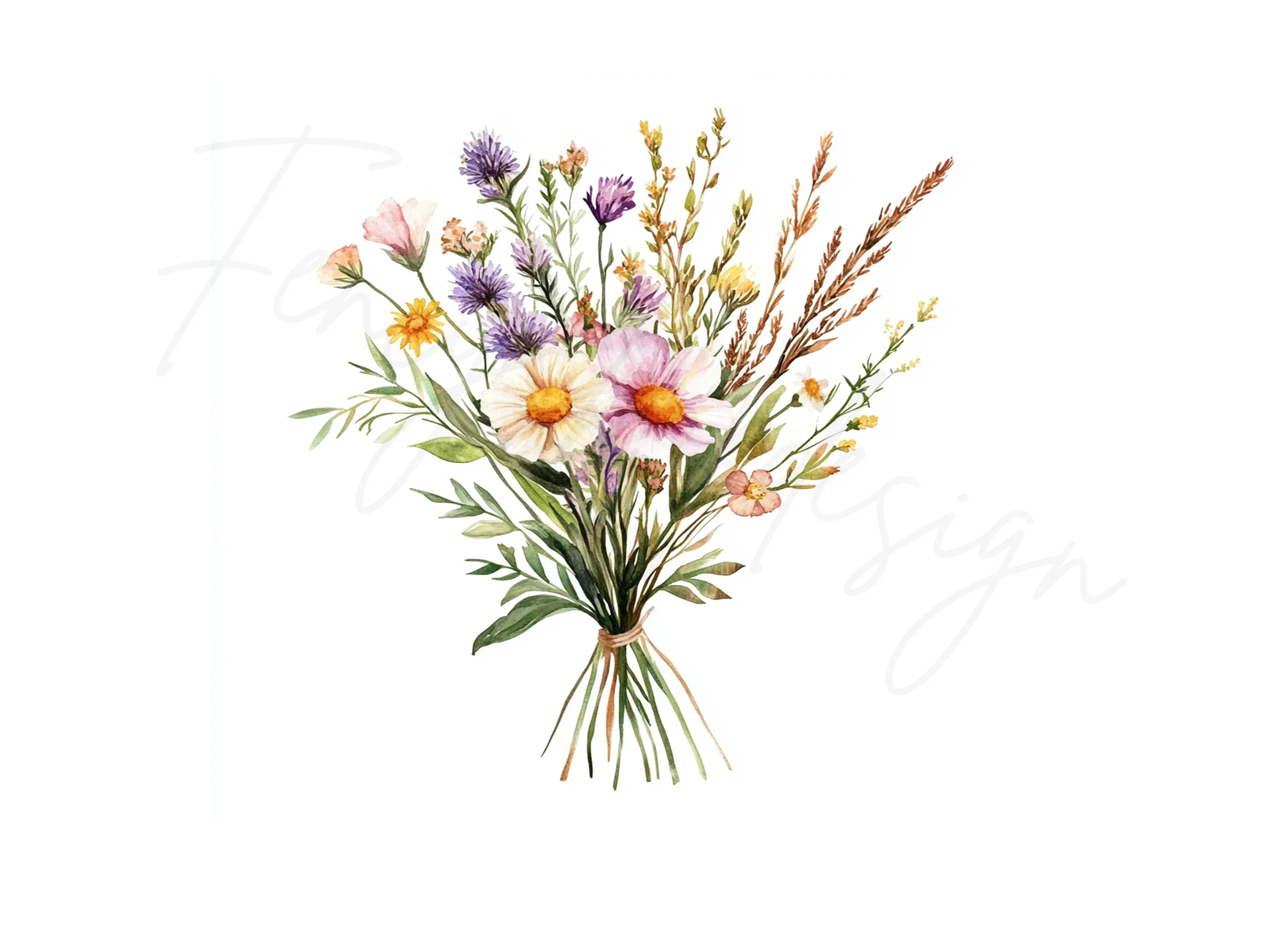 Wildflower Bouquets Clipart Bundle - Image 2
