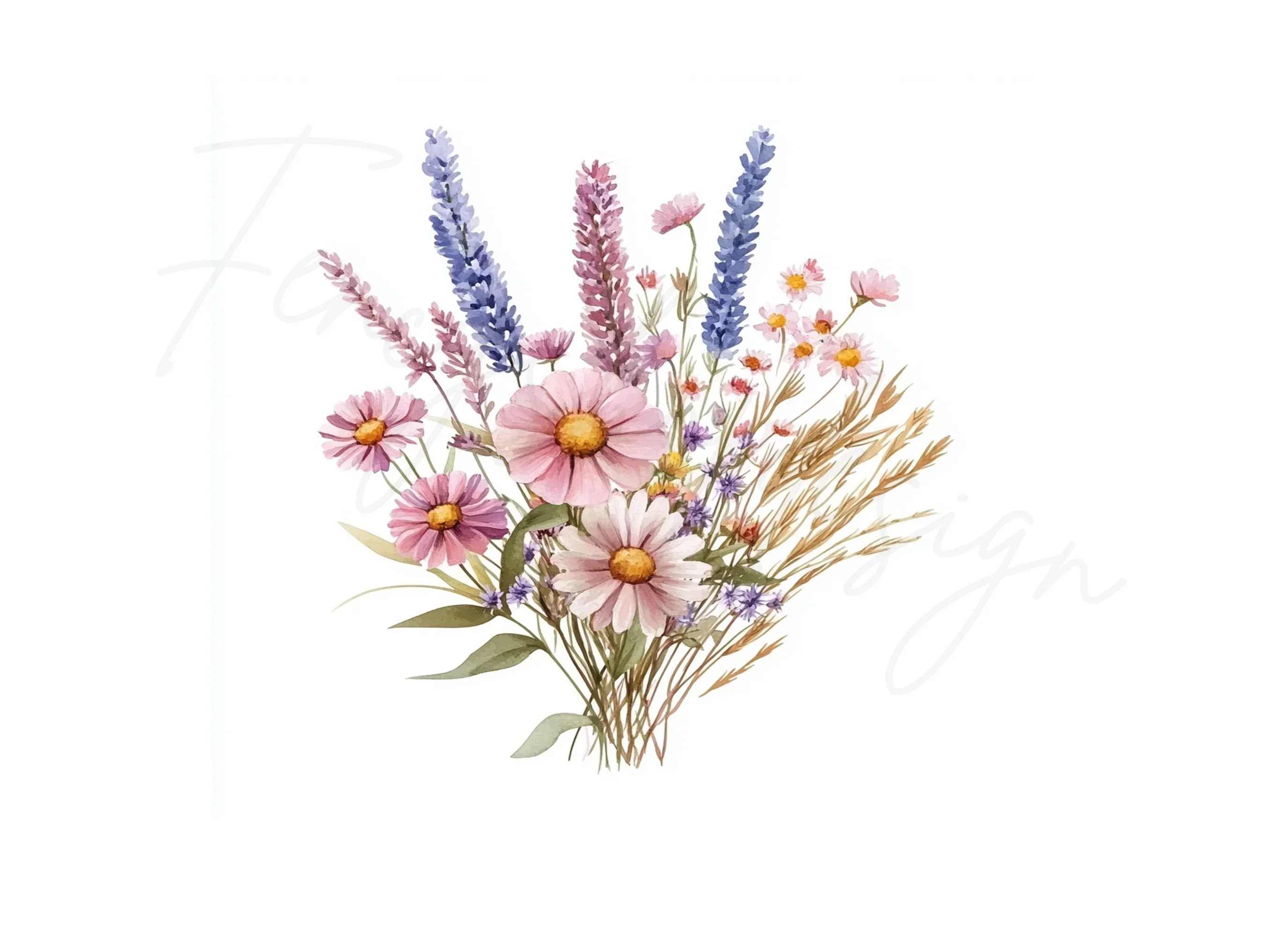 Wildflower Bouquets Clipart Bundle - Image 3