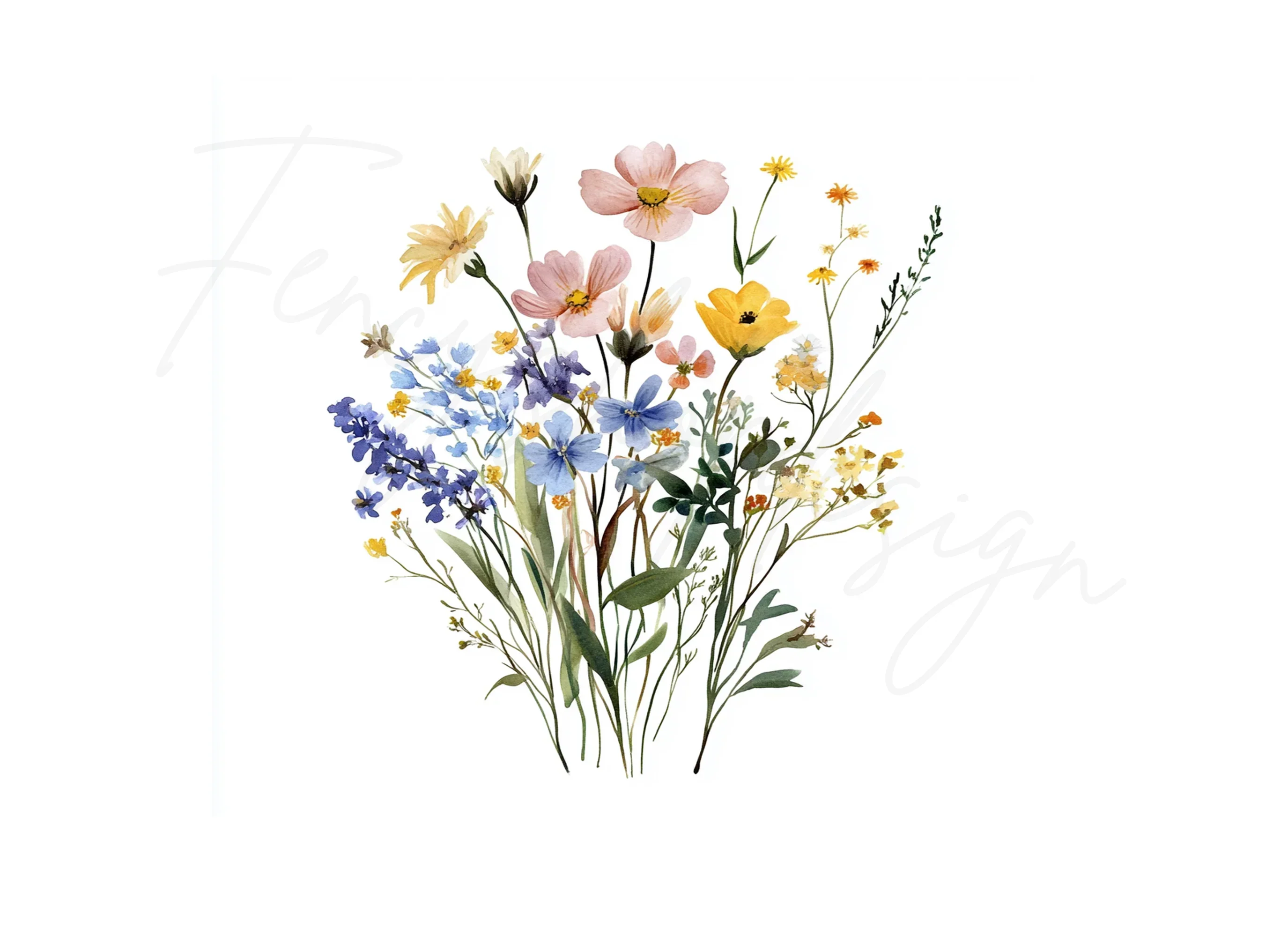 Wildflower Bouquets Clipart Bundle - Image 3