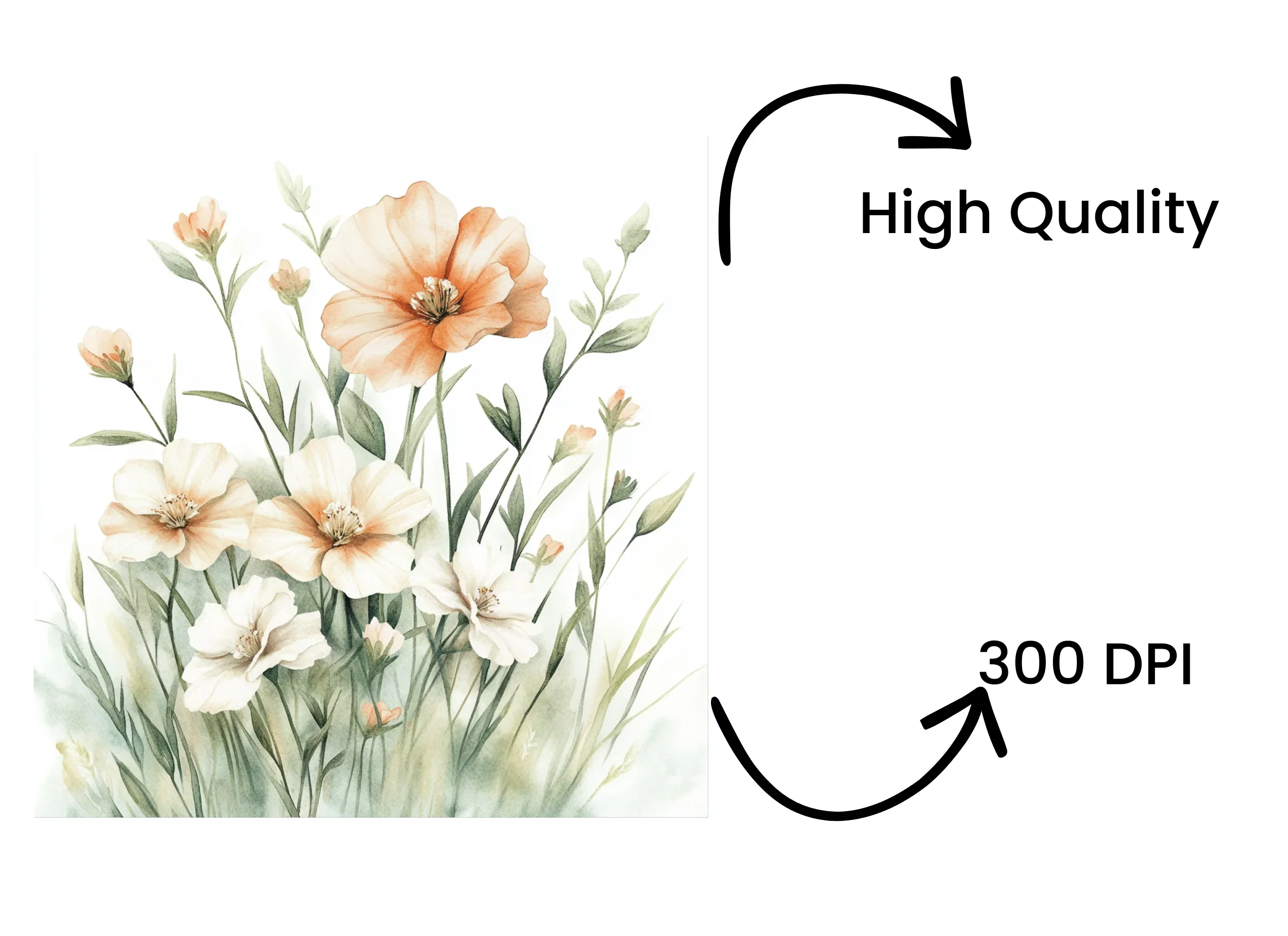 Wildflower Meadow Clipart Bundle - Image 4