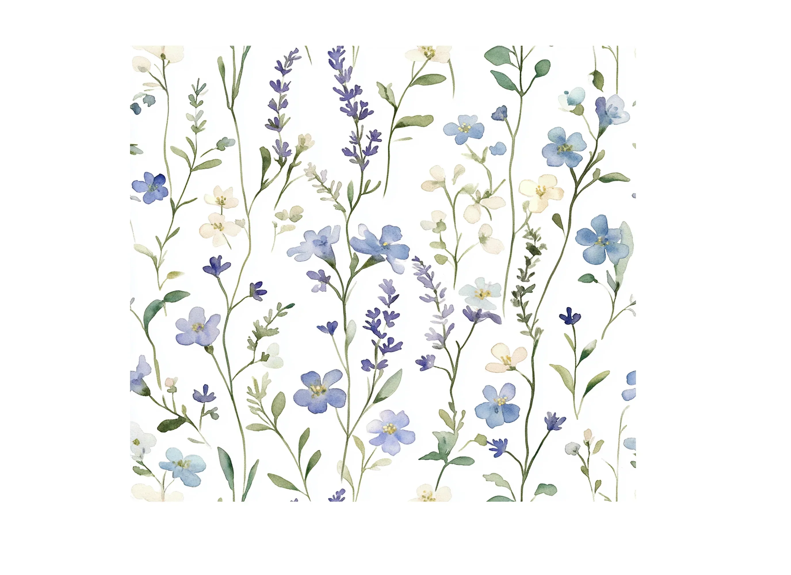 Wildflower Seamless Pattern Clipart Bundle - Image 2