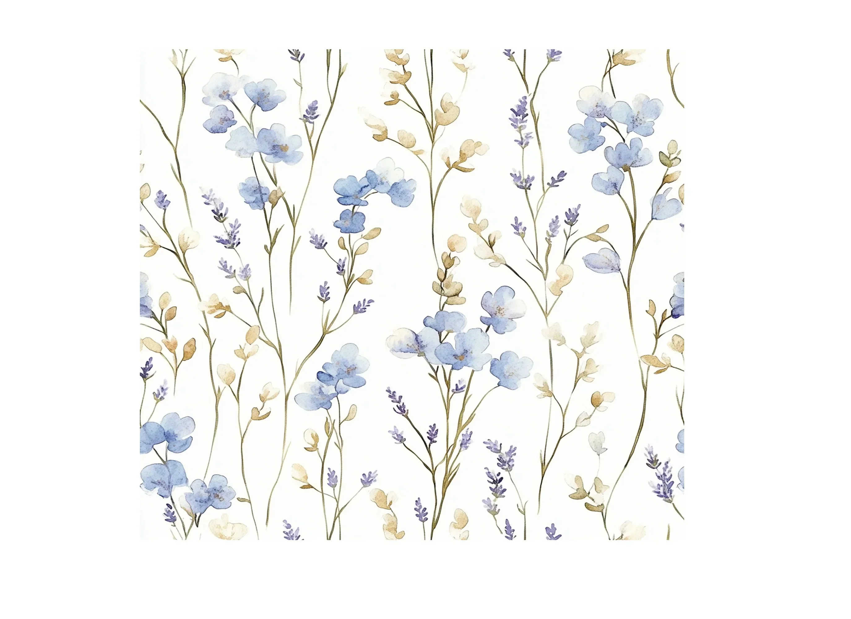 Wildflower Seamless Pattern Clipart Bundle - Image 3