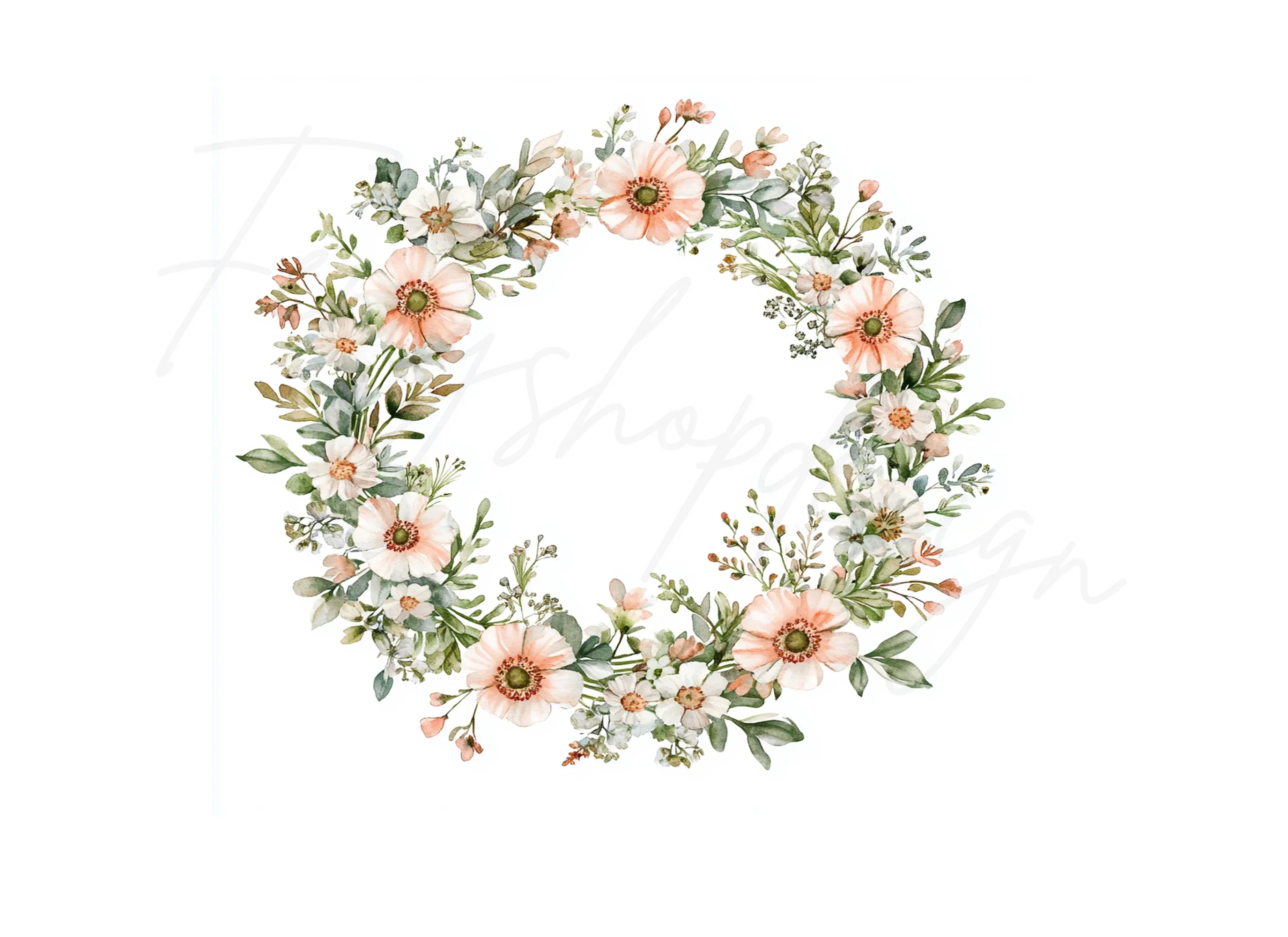 Wildflower Wreaths Clipart Bundle - Image 3