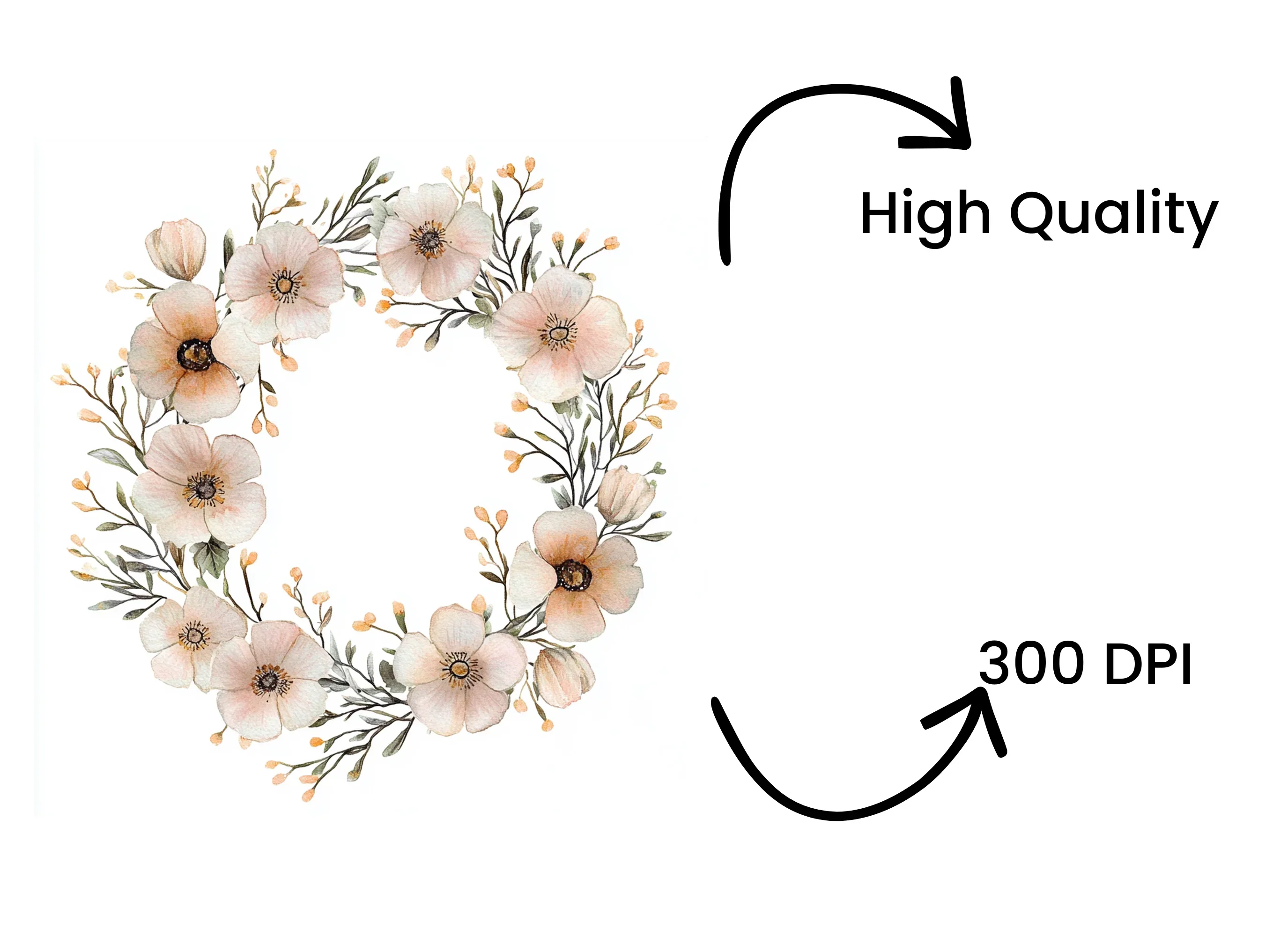 Wildflower Wreaths Clipart Bundle - Image 4