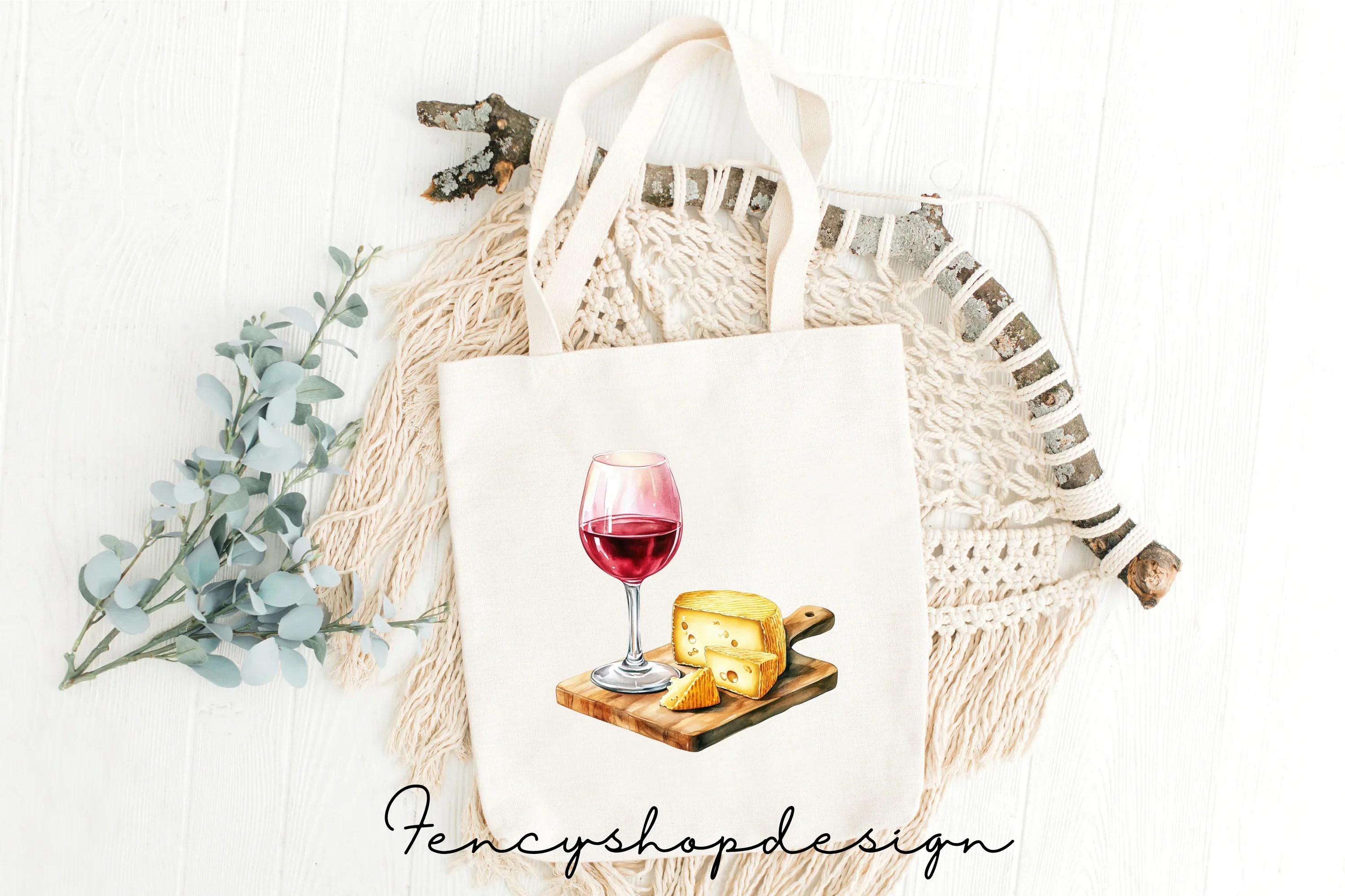 Wine and Cheese Clipart Bundle - Image 4
