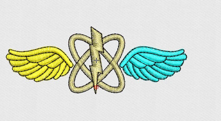 Wing Embroidery Design