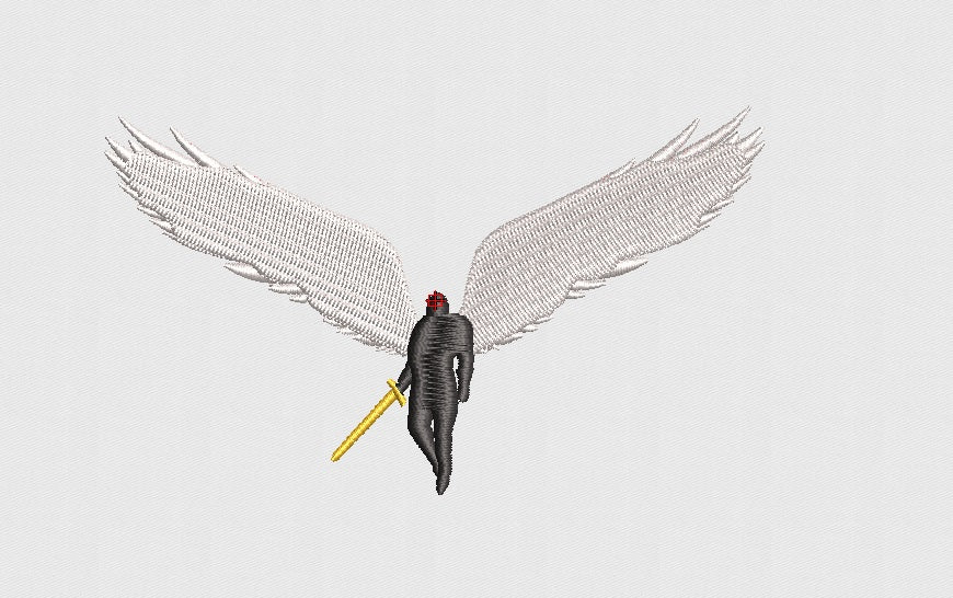 Wing Embroidery Design