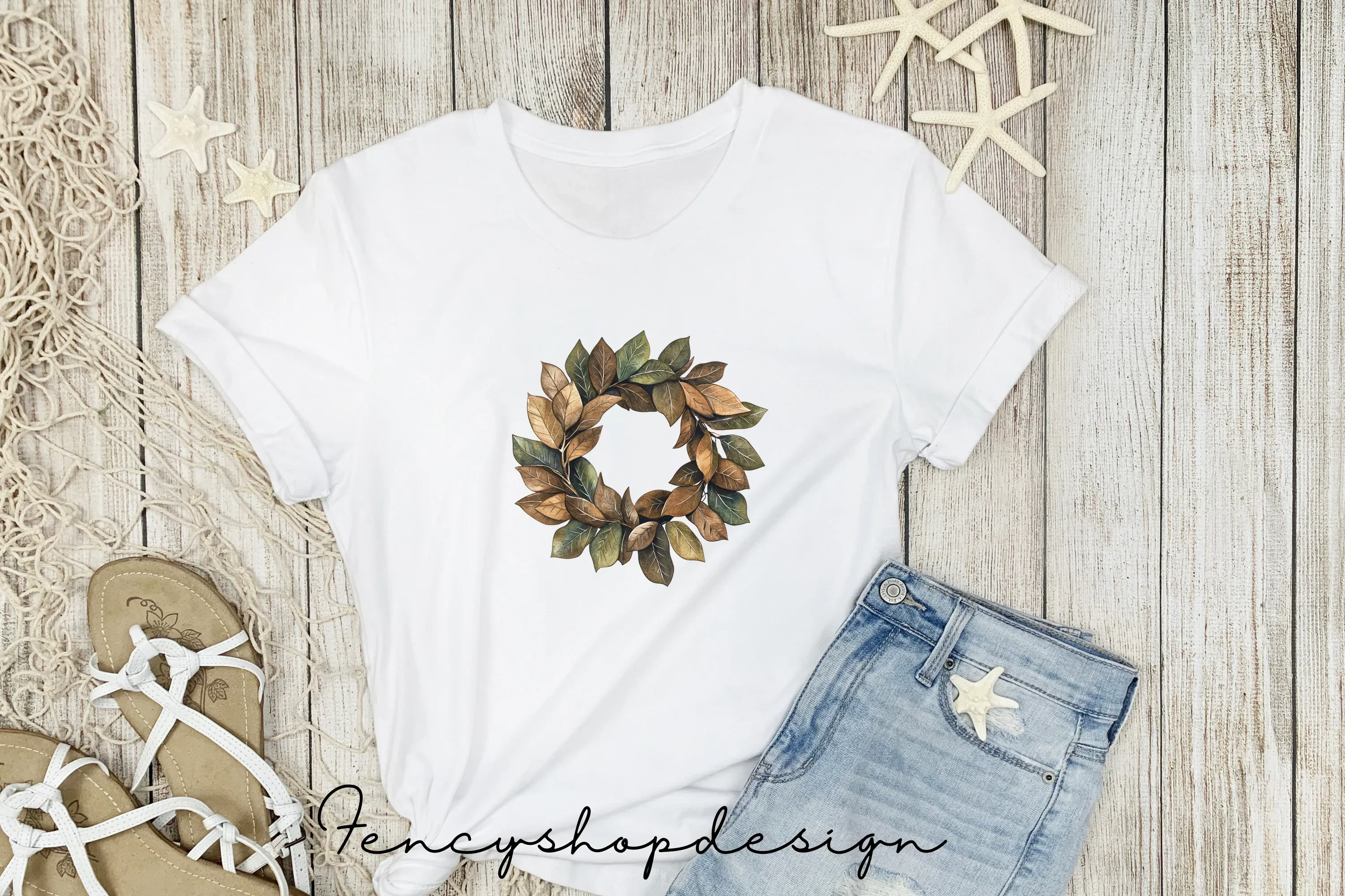 Winter Autumn Wreaths Clipart Bundle - Image 5
