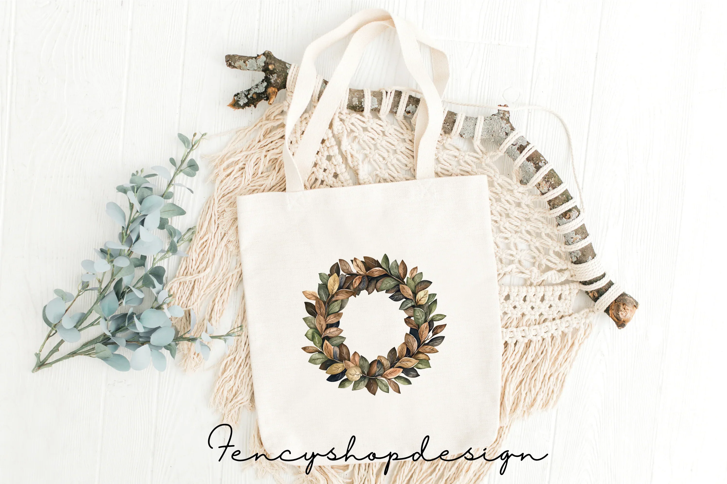 Winter Autumn Wreaths Clipart Bundle - Image 8