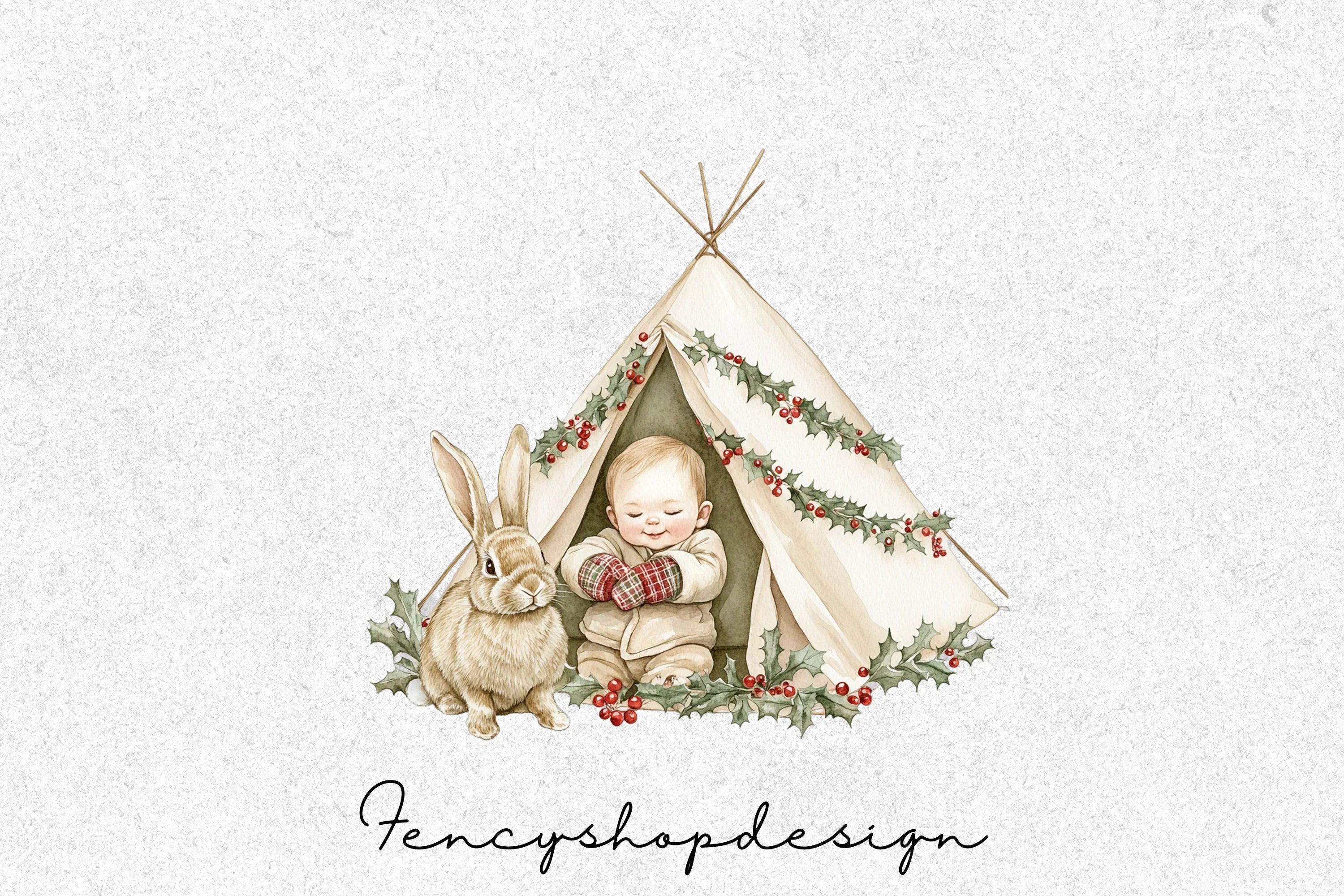 Winter Baby Animals Clipart Bundle - Image 3