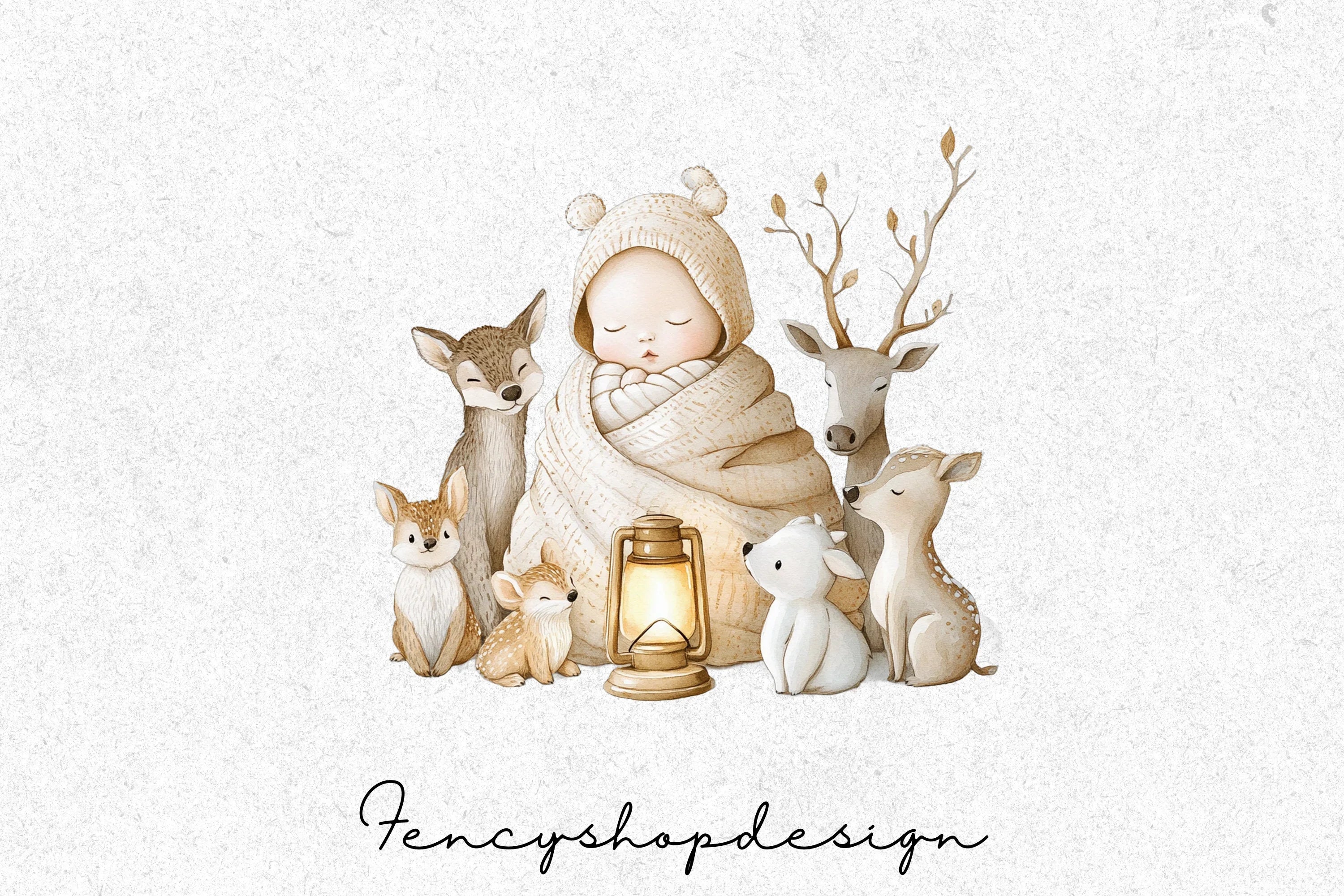 Winter Baby Animals Clipart Bundle - Image 4