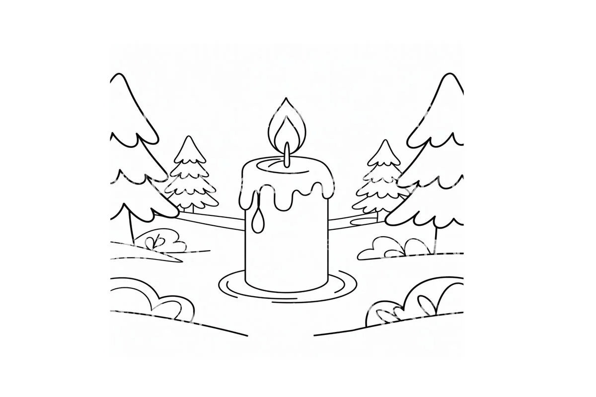 Winter Candle Mitten Coloring Books - Image 2