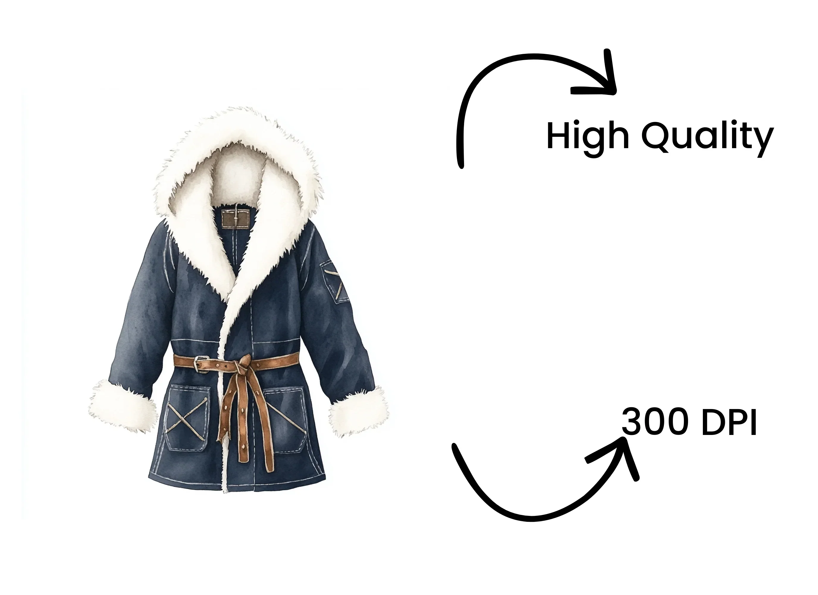 Winter Coat Clipart Bundle - Image 4