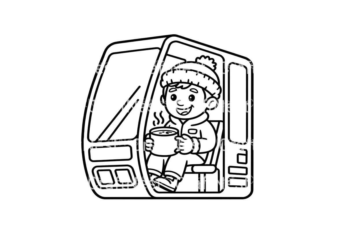 Winter Drink Construction Coloring Books - Image 2