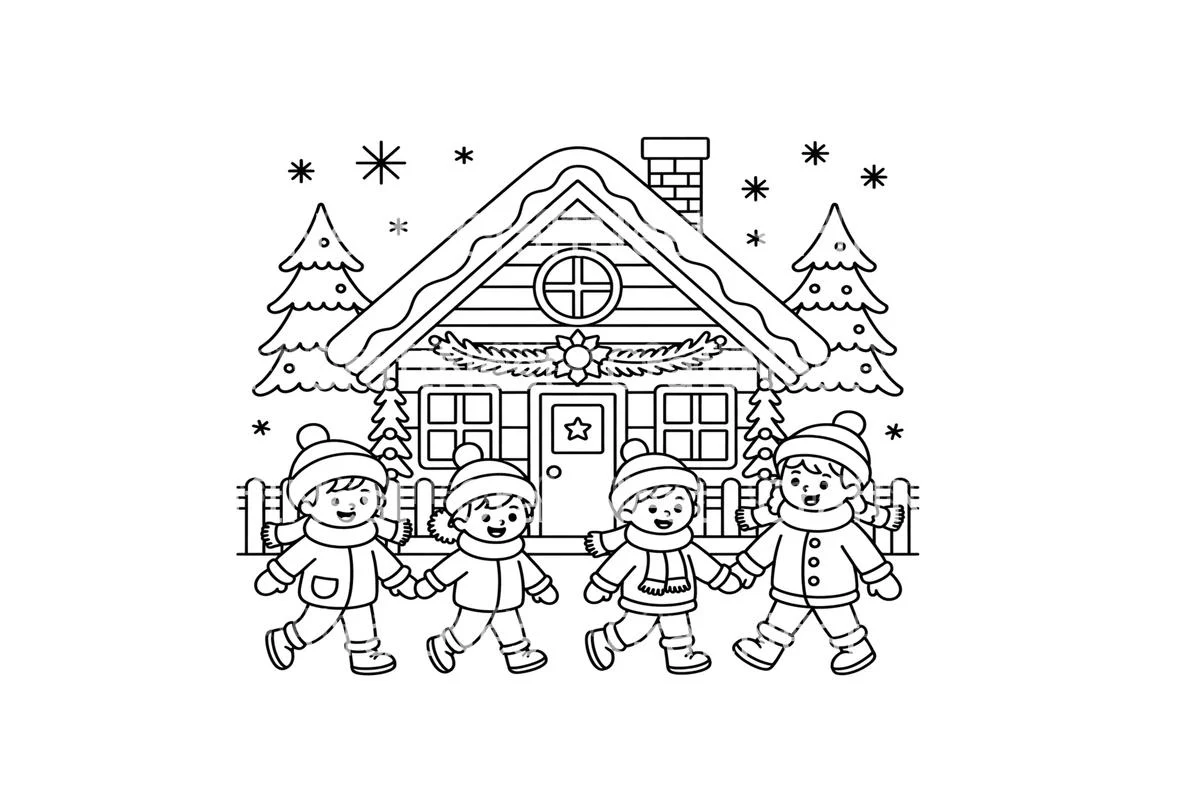 Winter Family Fun Coloring Books - Image 2