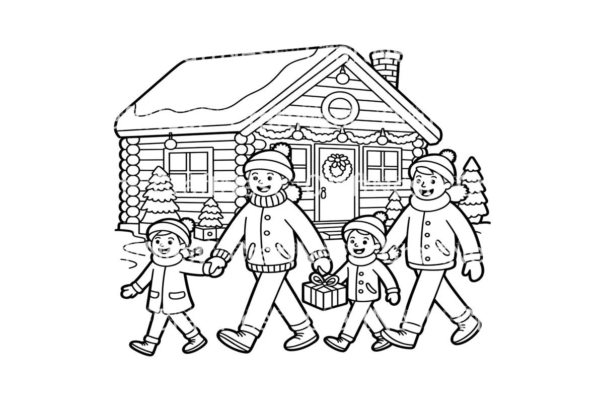 Winter Family Fun Coloring Books - Image 3