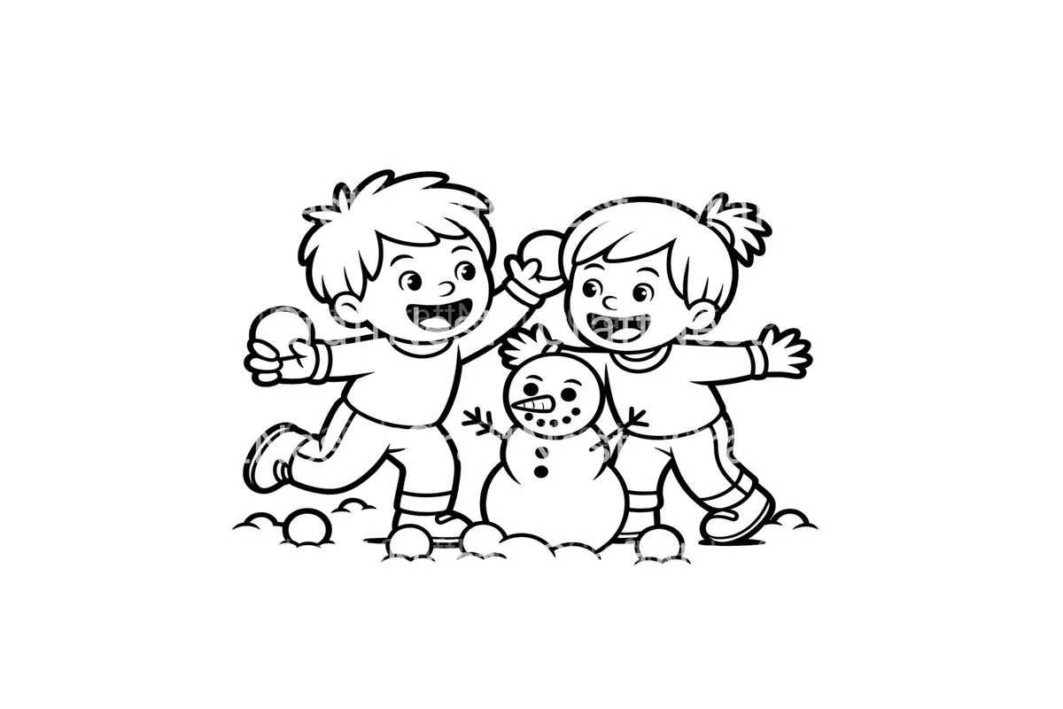 Winter Fun for Kids Coloring Books - Image 4
