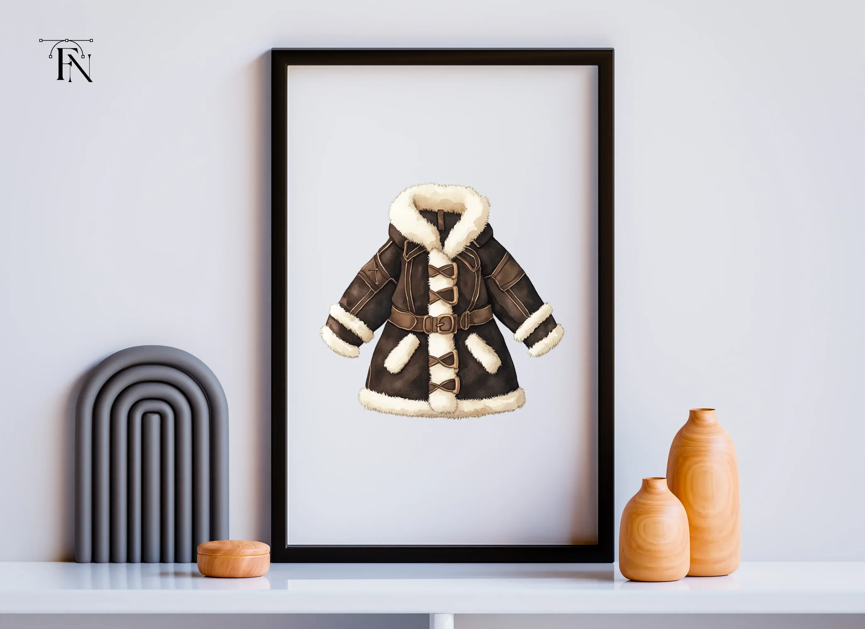Winter Fur Coats Clipart Bundle - Image 6