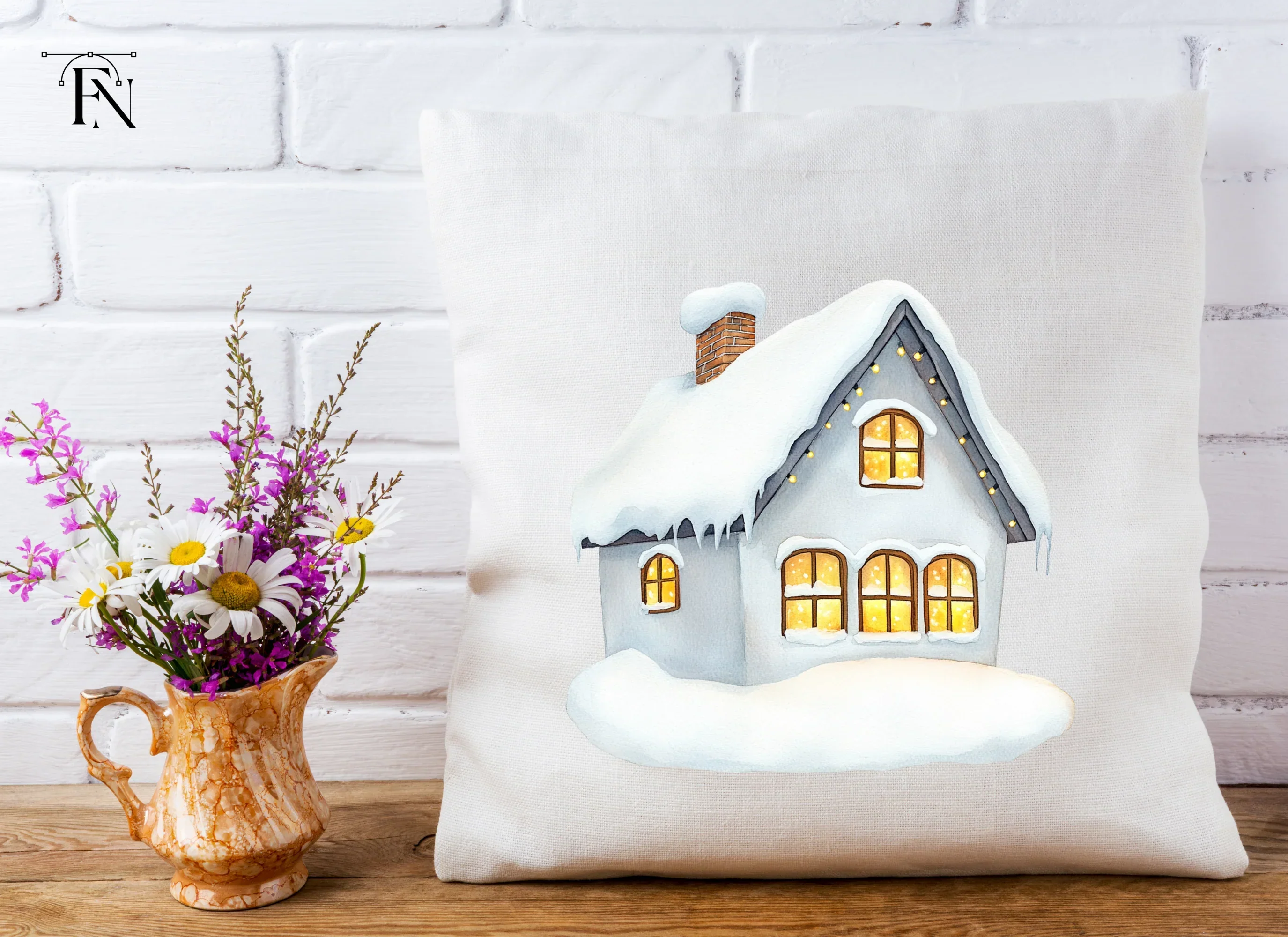 Winter Houses Clipart Bundle - Image 5