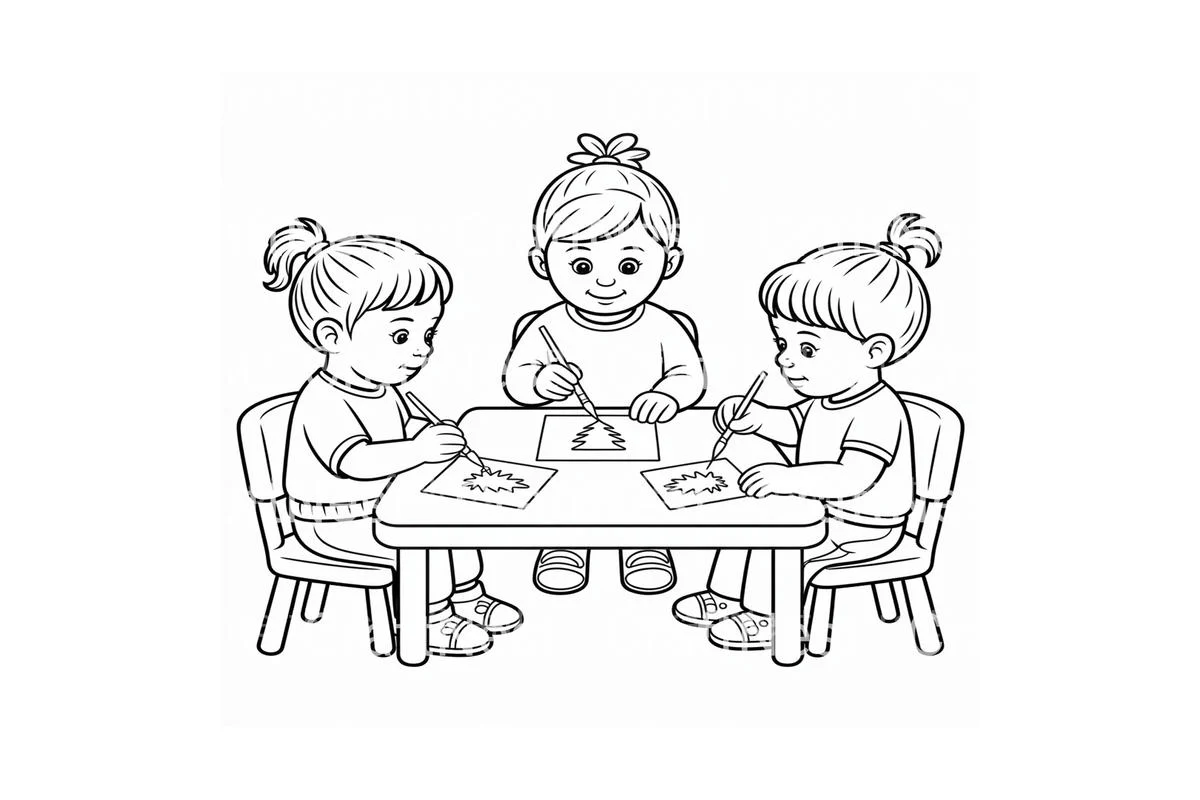 Winter Kids Activities Fun Coloring Books - Image 3